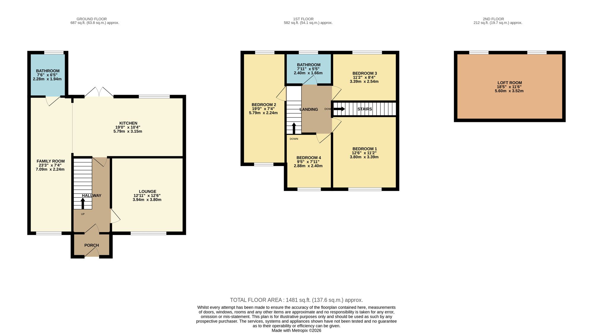 16 Derwent Drive, Bury floorplan