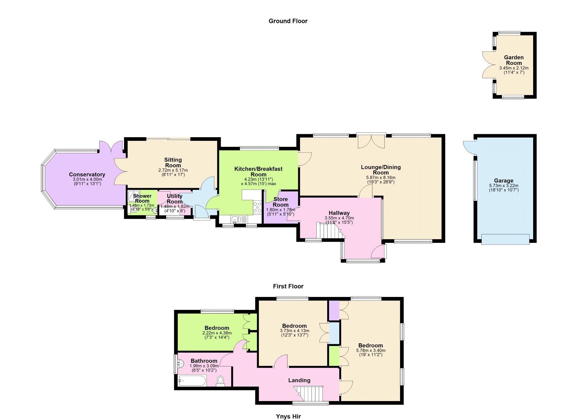 Ynys Hir, Newport floorplan