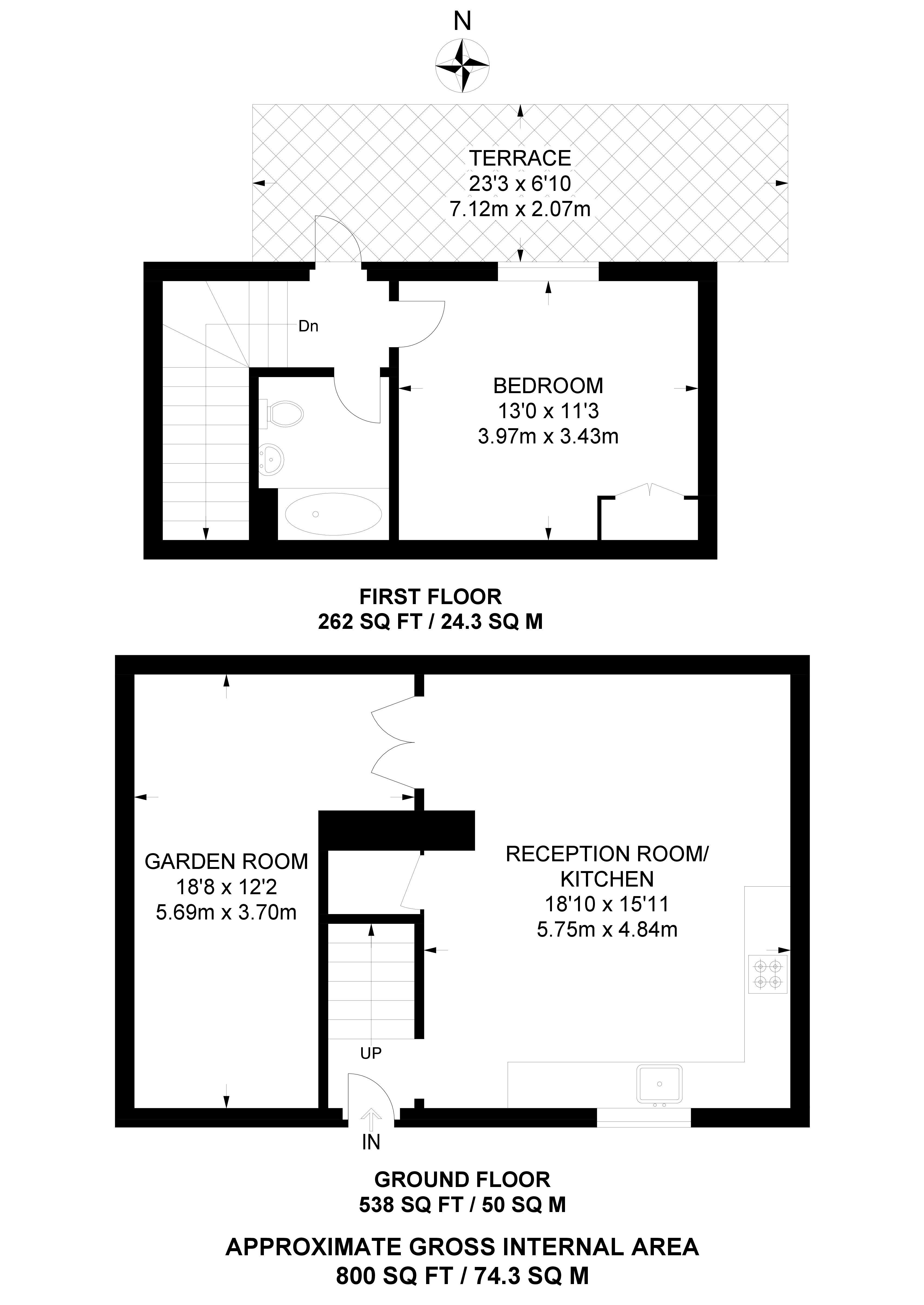 135B, Evelina Road, Nunhead floorplan