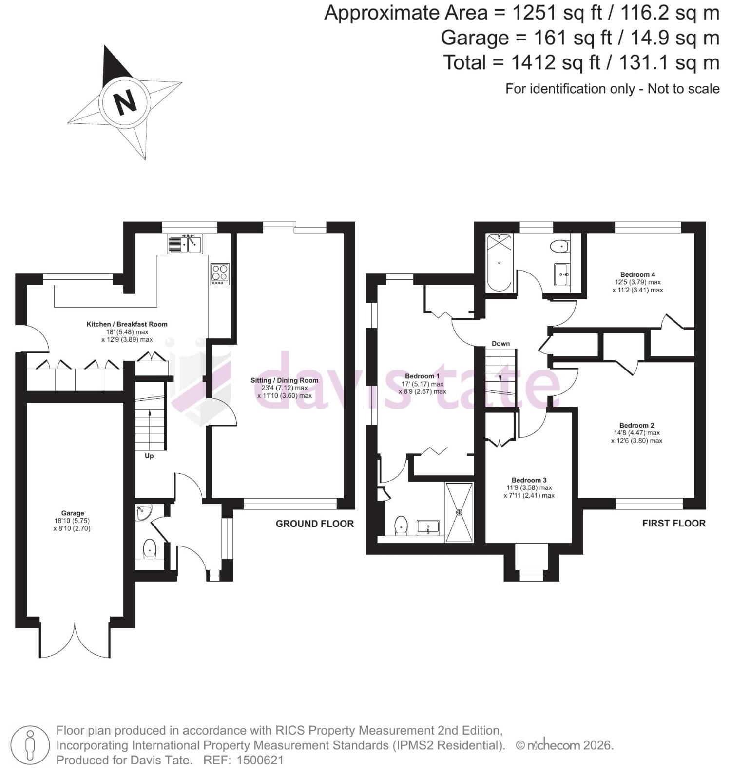 23, Marshall Close, Reading floorplan