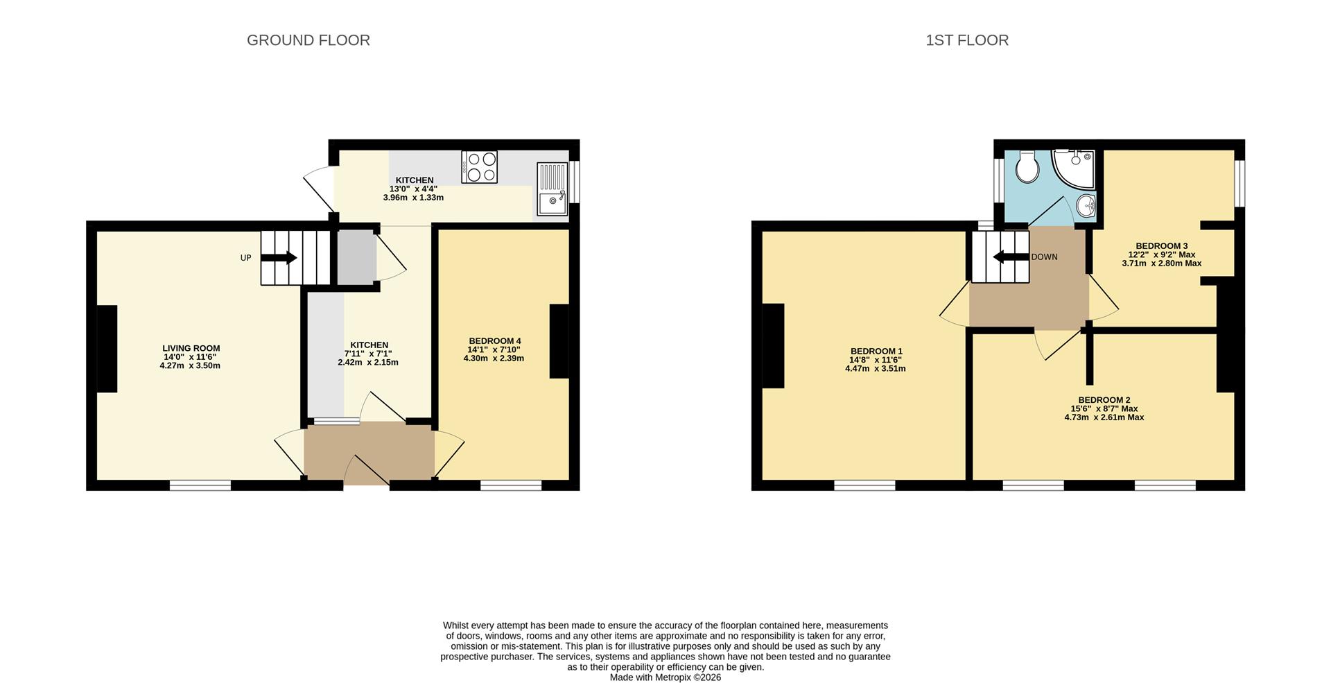 1, Well Street, Exeter floorplan