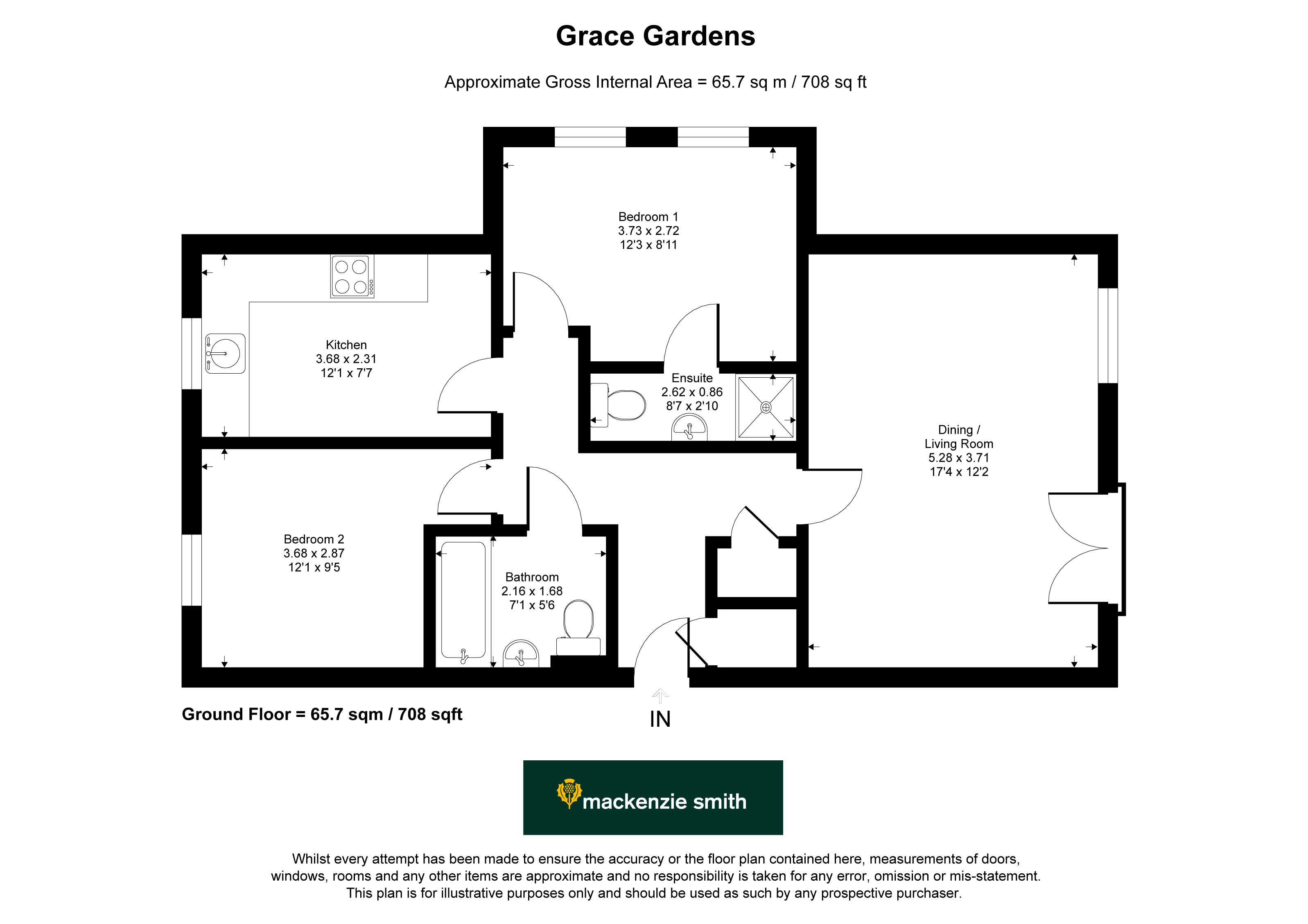 Flat 8, Grace Gardens,, Crookham Road, Hampshire floorplan