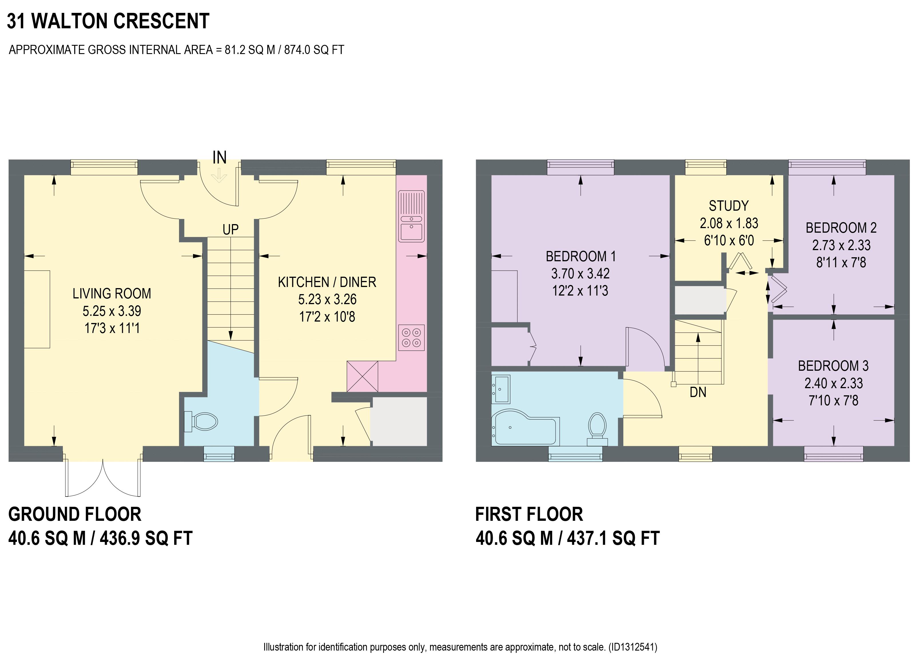 31, Walton Crescent, Chesterfield floorplan