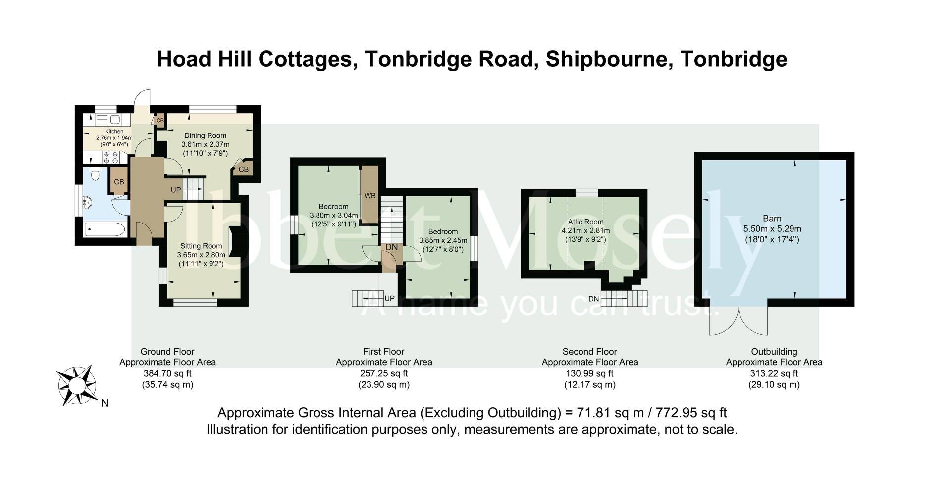 1 Hoad Hill Cottages, Tonbridge Road, Tonbridge floorplan