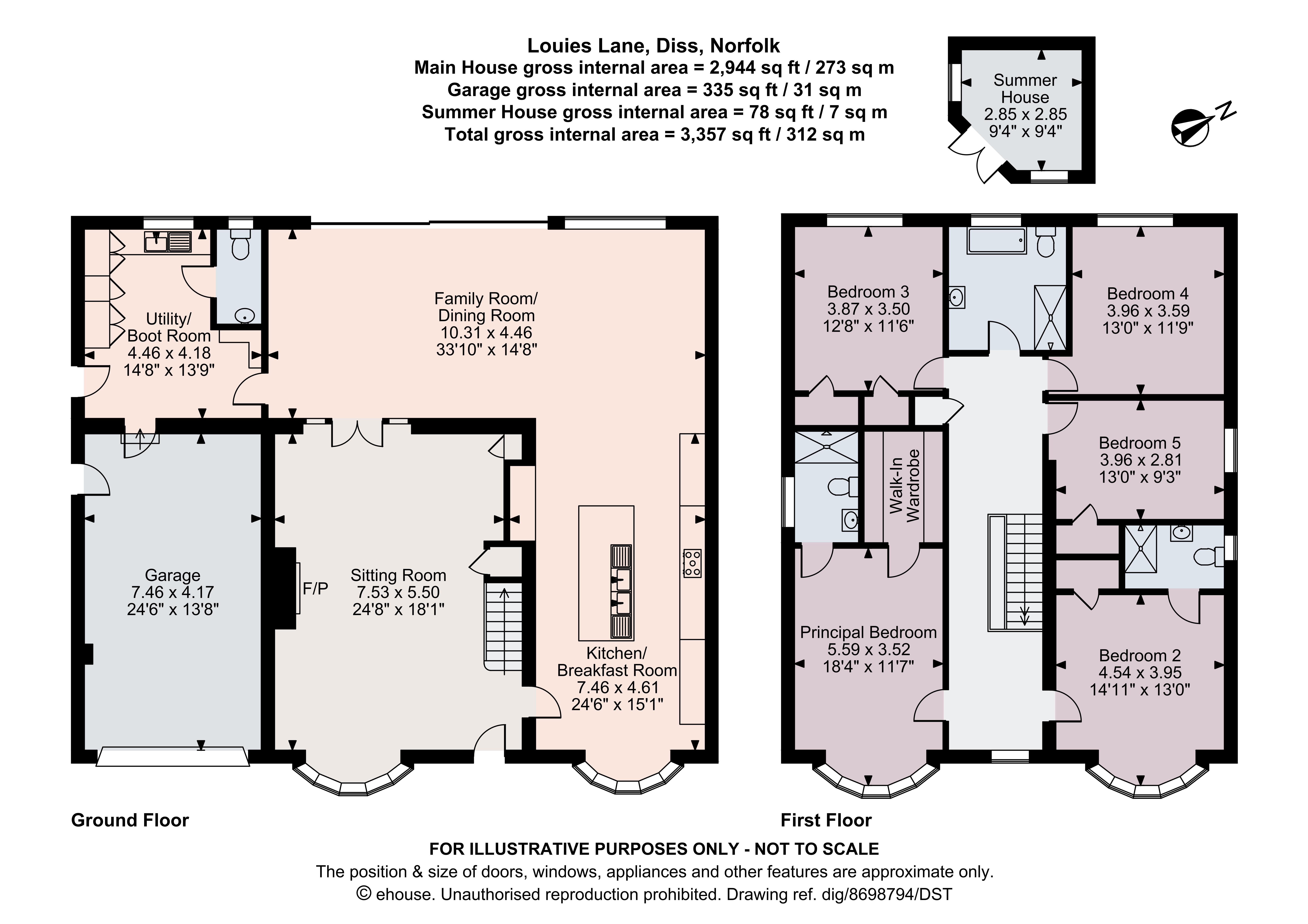 3, Louies Lane, Norfolk floorplan