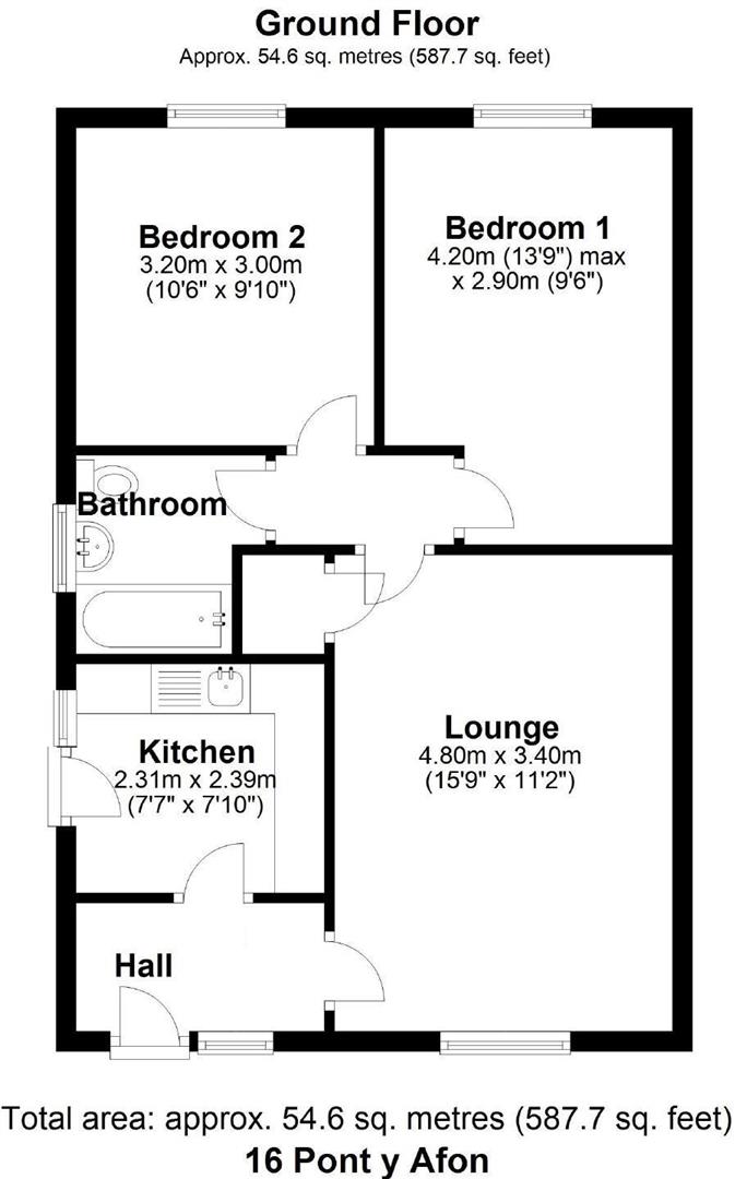 16, Pont Yr Afon, Wrexham floorplan