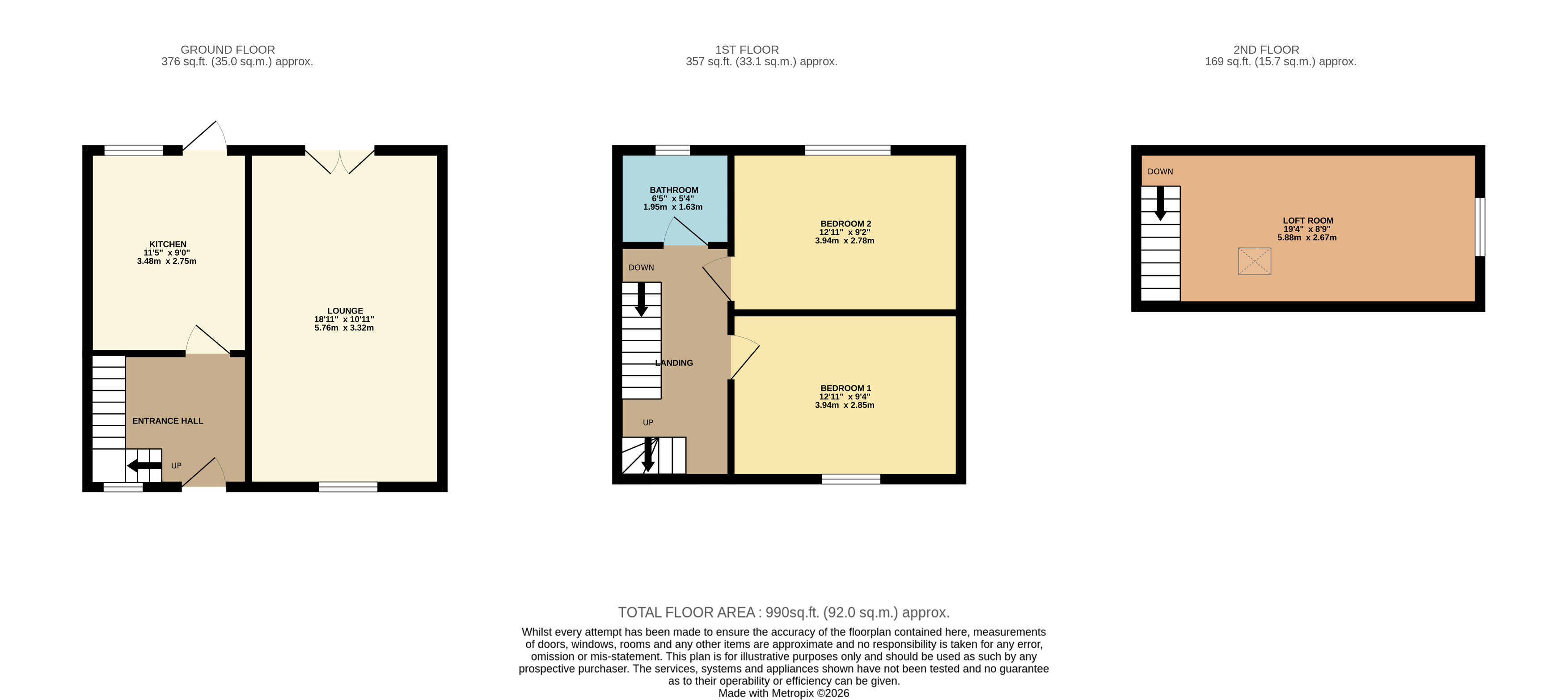 155, Jubilee Road, Shildon floorplan