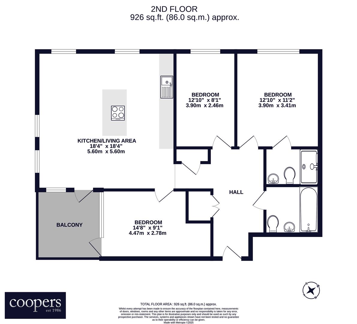Flat 14, Dakota House, 17 Hornchurch Road, Uxbridge floorplan