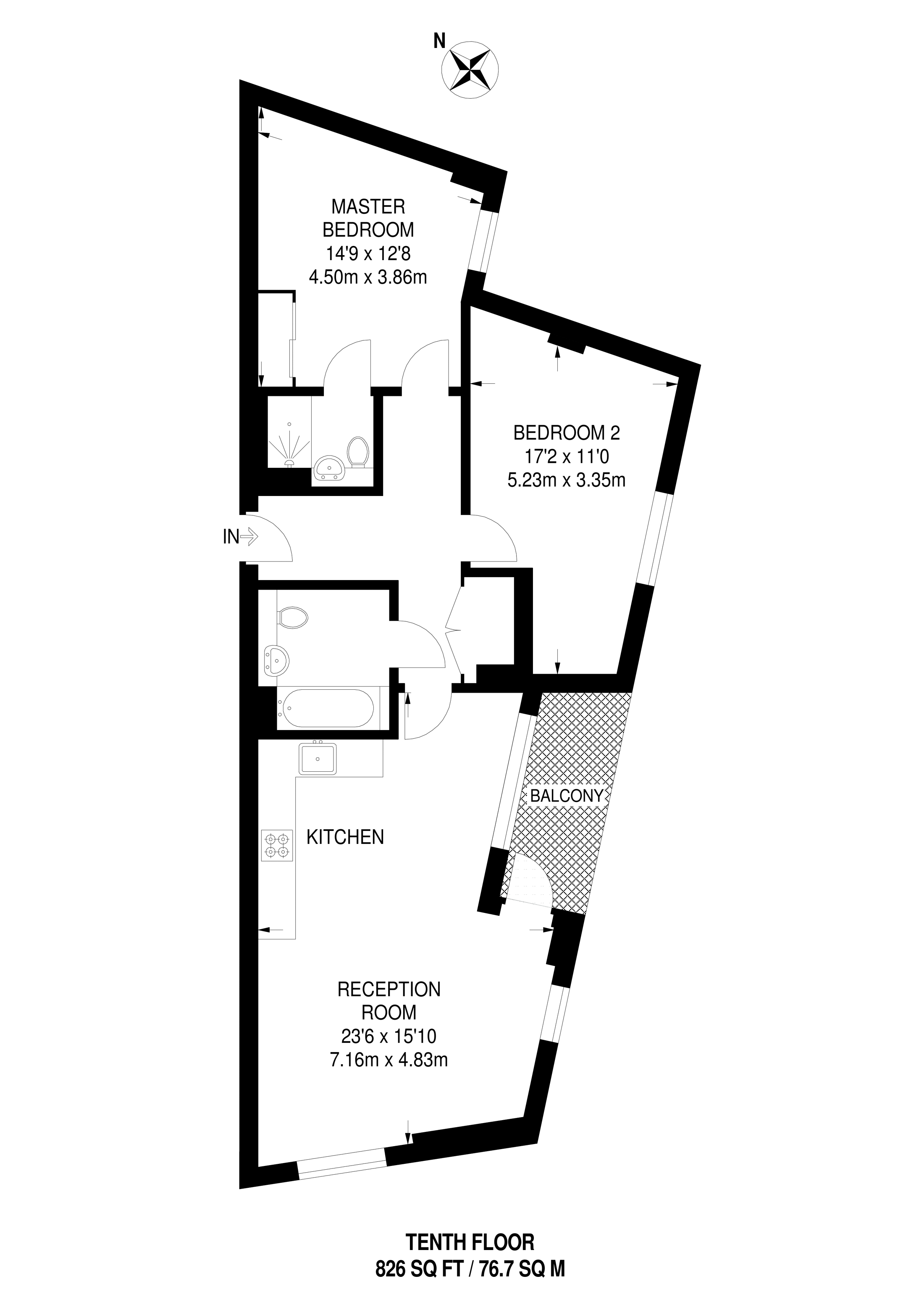 2 Bedrooms Flat to rent in Wandle Road CR0, Croydon,