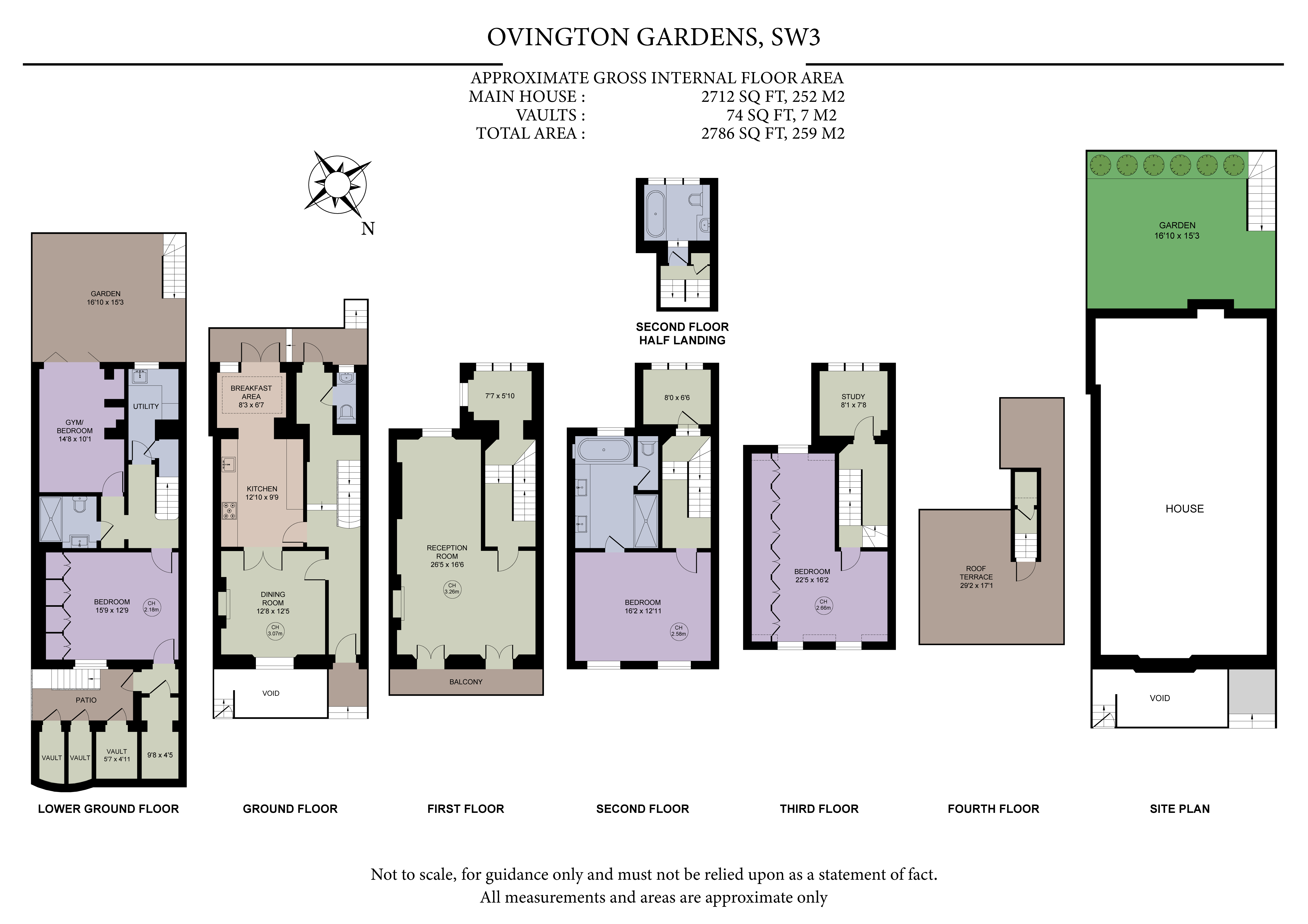 21, Ovington Gardens, Knightsbridge, London floorplan
