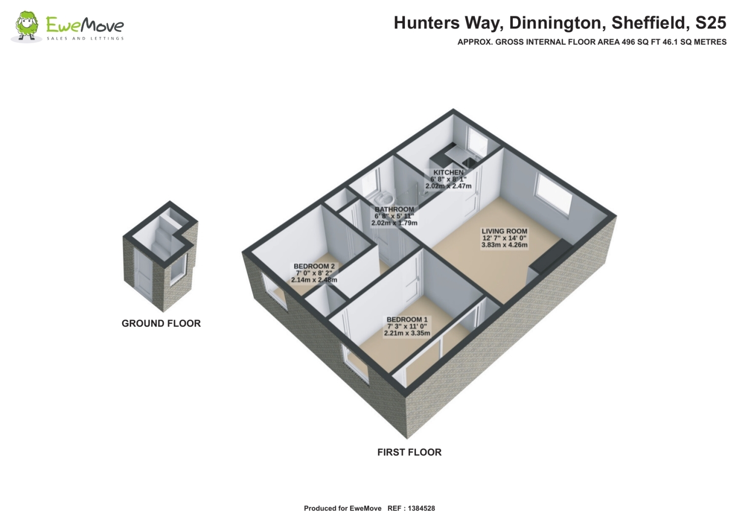 9, Hunters Way, Sheffield floorplan