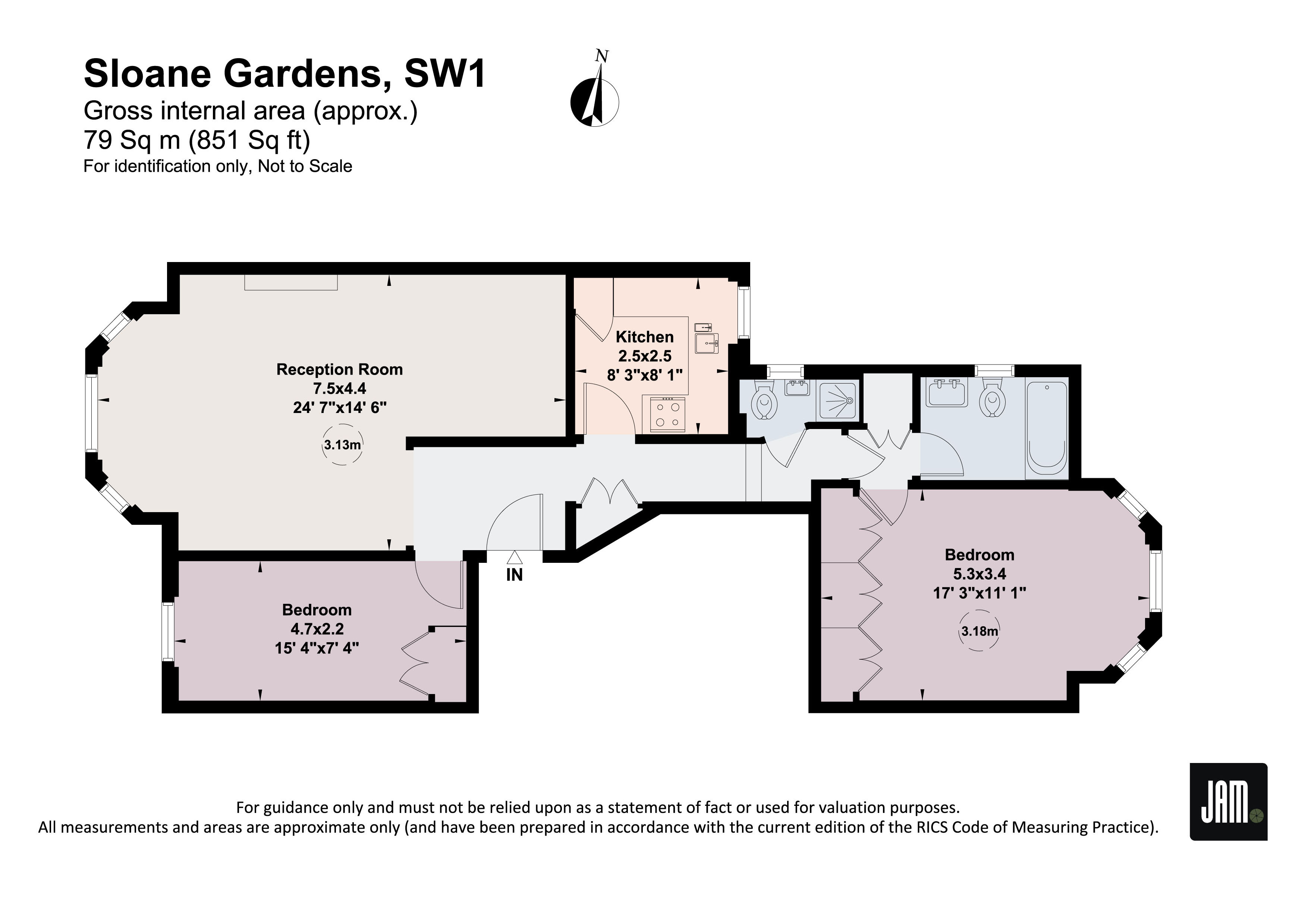 Flat 4, 34, Sloane Gardens, London floorplan