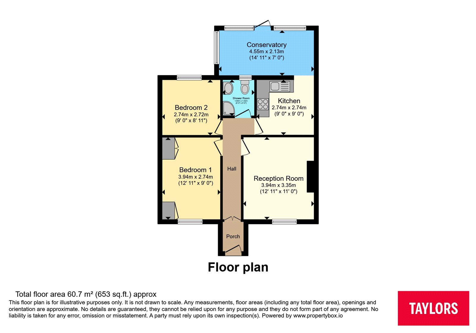 102, Browning Road, Bedfordshire floorplan