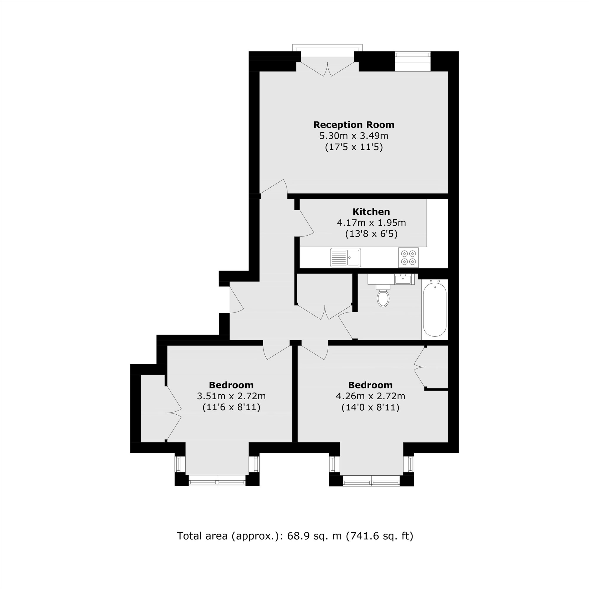 Flat 7, Fisher Court, Waldrons Yard, Harrow floorplan