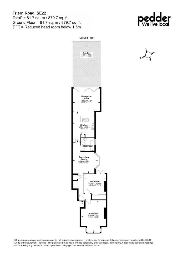 GFF, 127, Friern Road, London floorplan