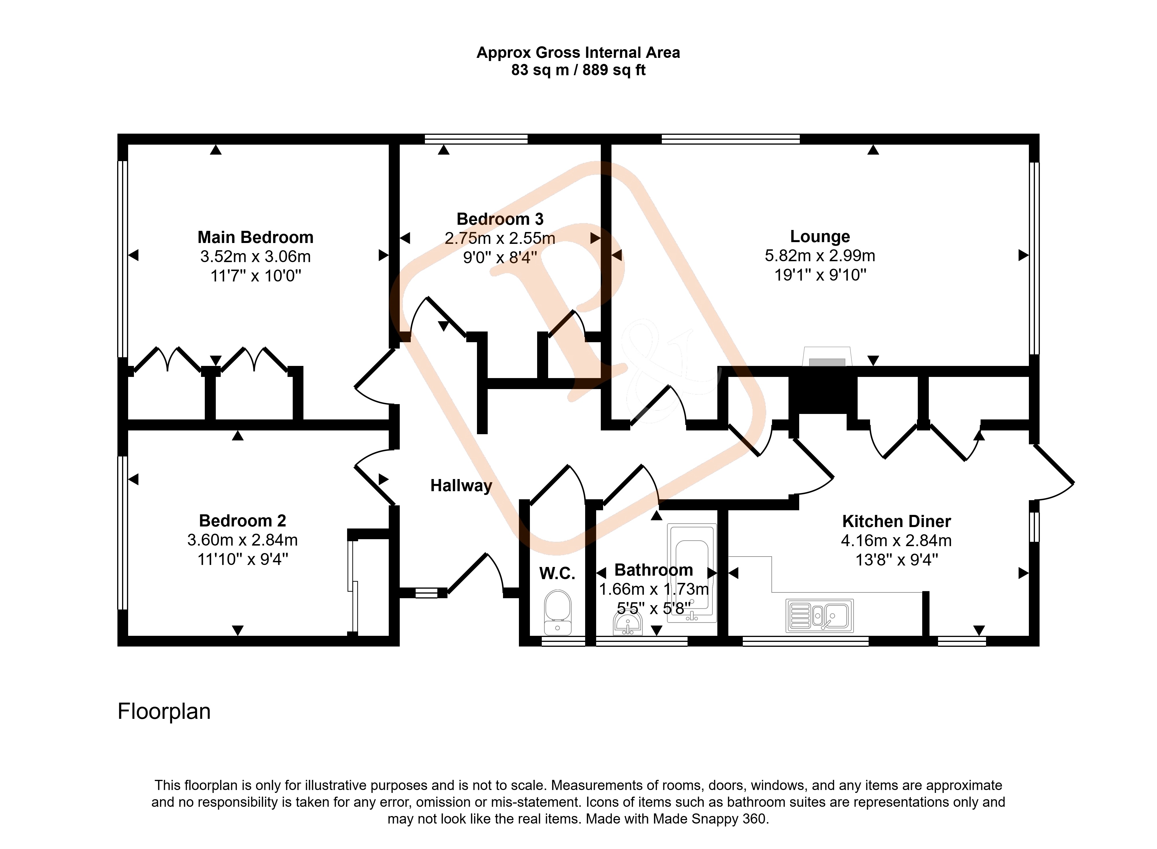 70, Villa Road, Colchester floorplan