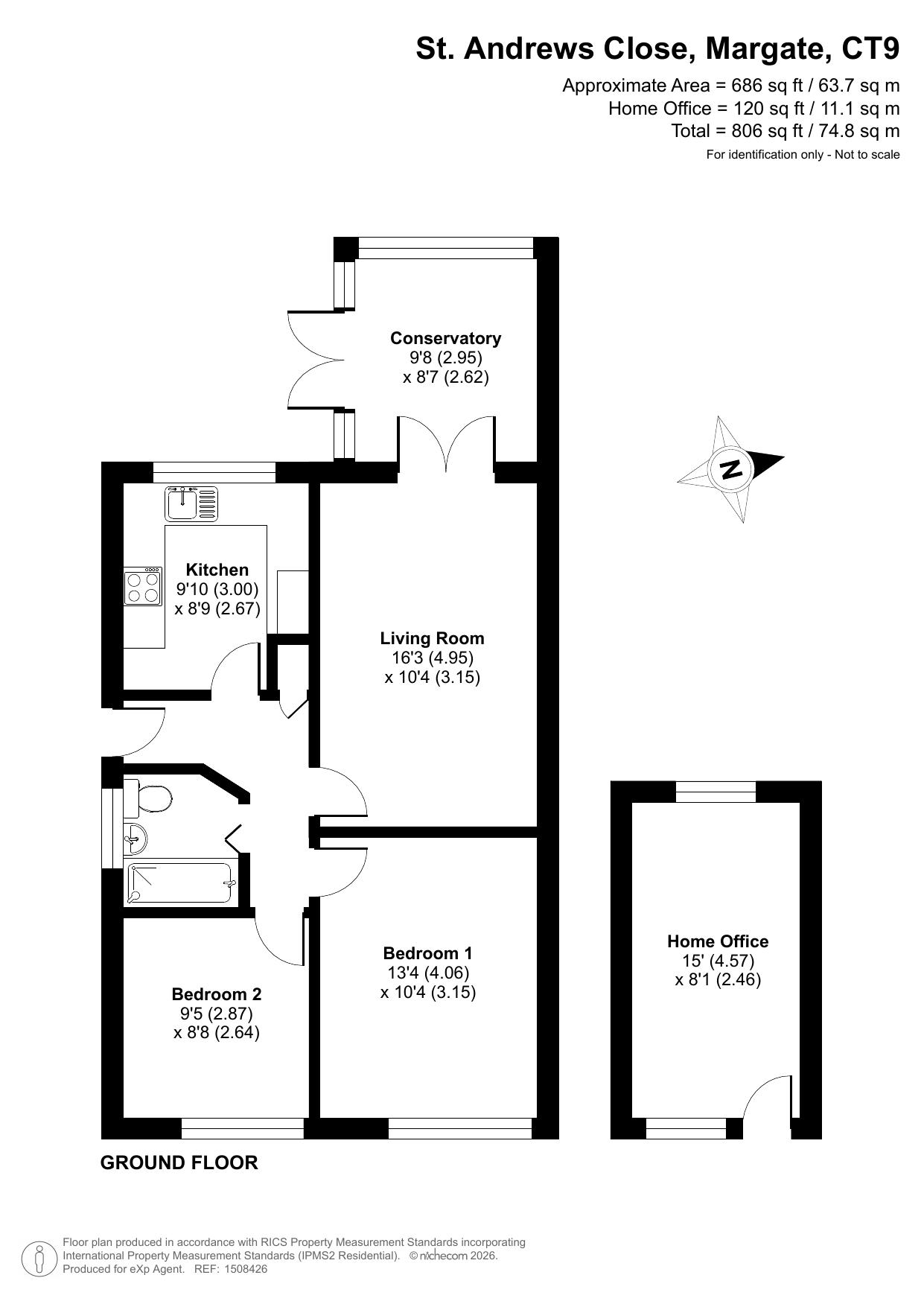 12, St Andrews Close, Margate floorplan