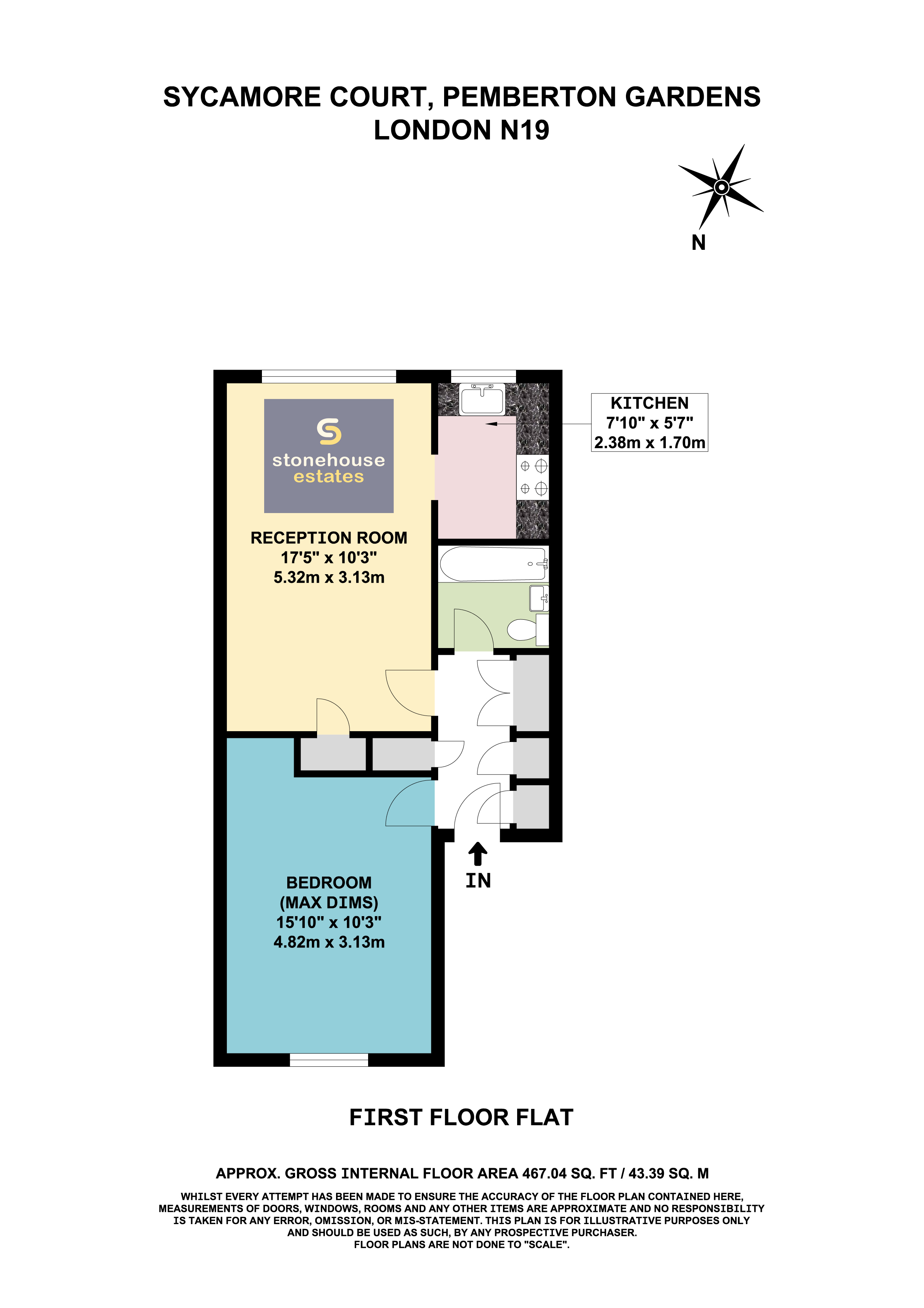 1 Bedrooms Flat for sale in Sycamore Court, London, Pemberton Gardens N19