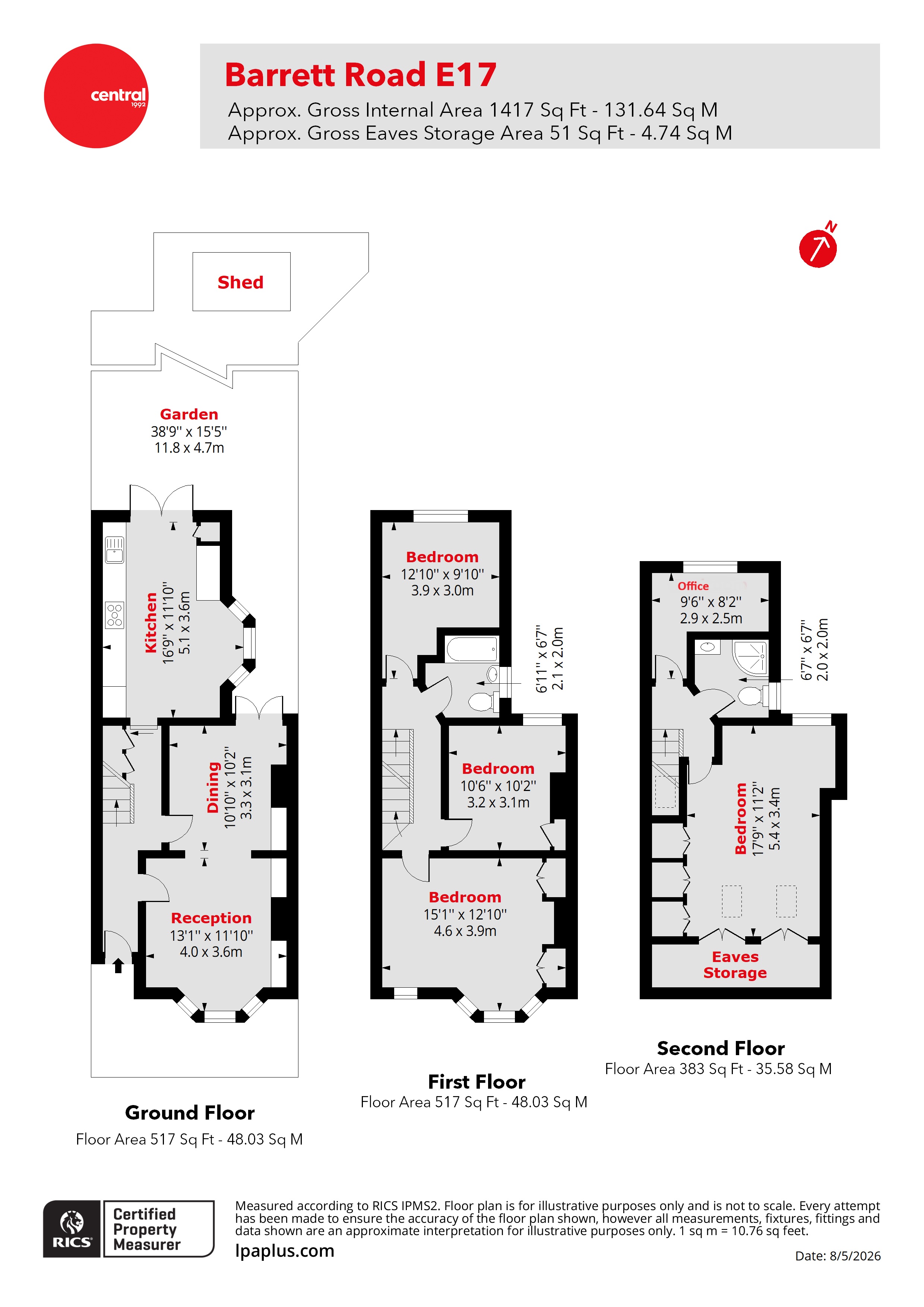 53, Barrett Road, London floorplan