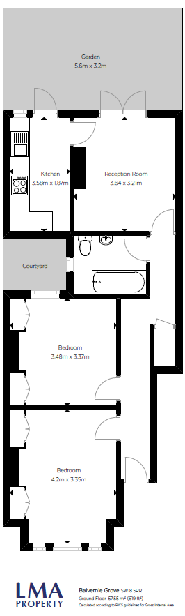 Balvernie Grove, London floorplan