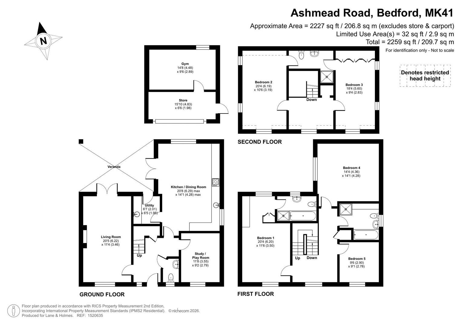 124, Ashmead Road, Bedford floorplan