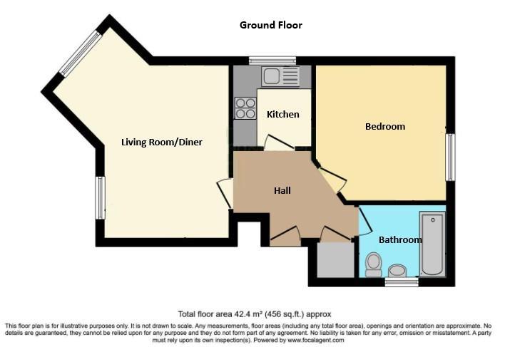 Flat 3 Tower Court, 114, St. Nicholas Road, New Romney floorplan