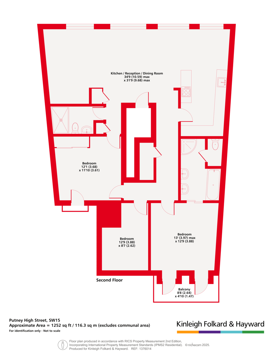 Flat 2, 4-6, Putney High Street, London floorplan