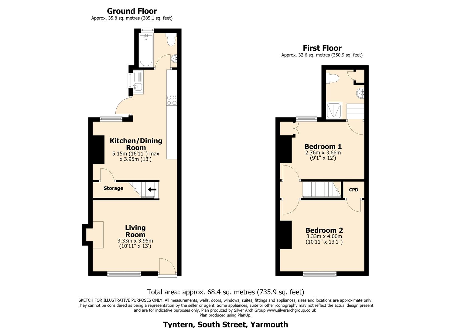 Tyntern, South Street, Yarmouth floorplan