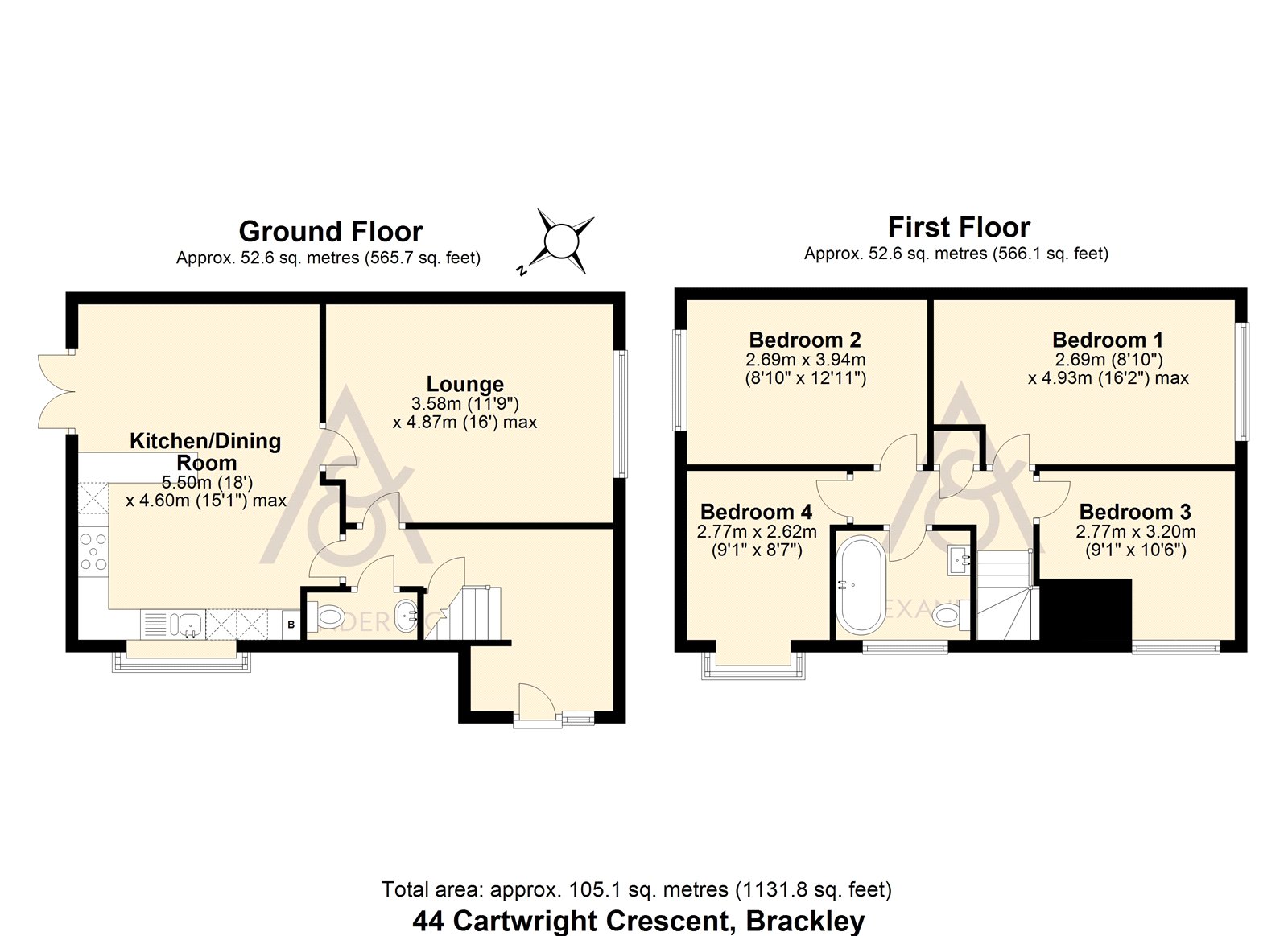 44, Cartwright Crescent, Northamptonshire floorplan