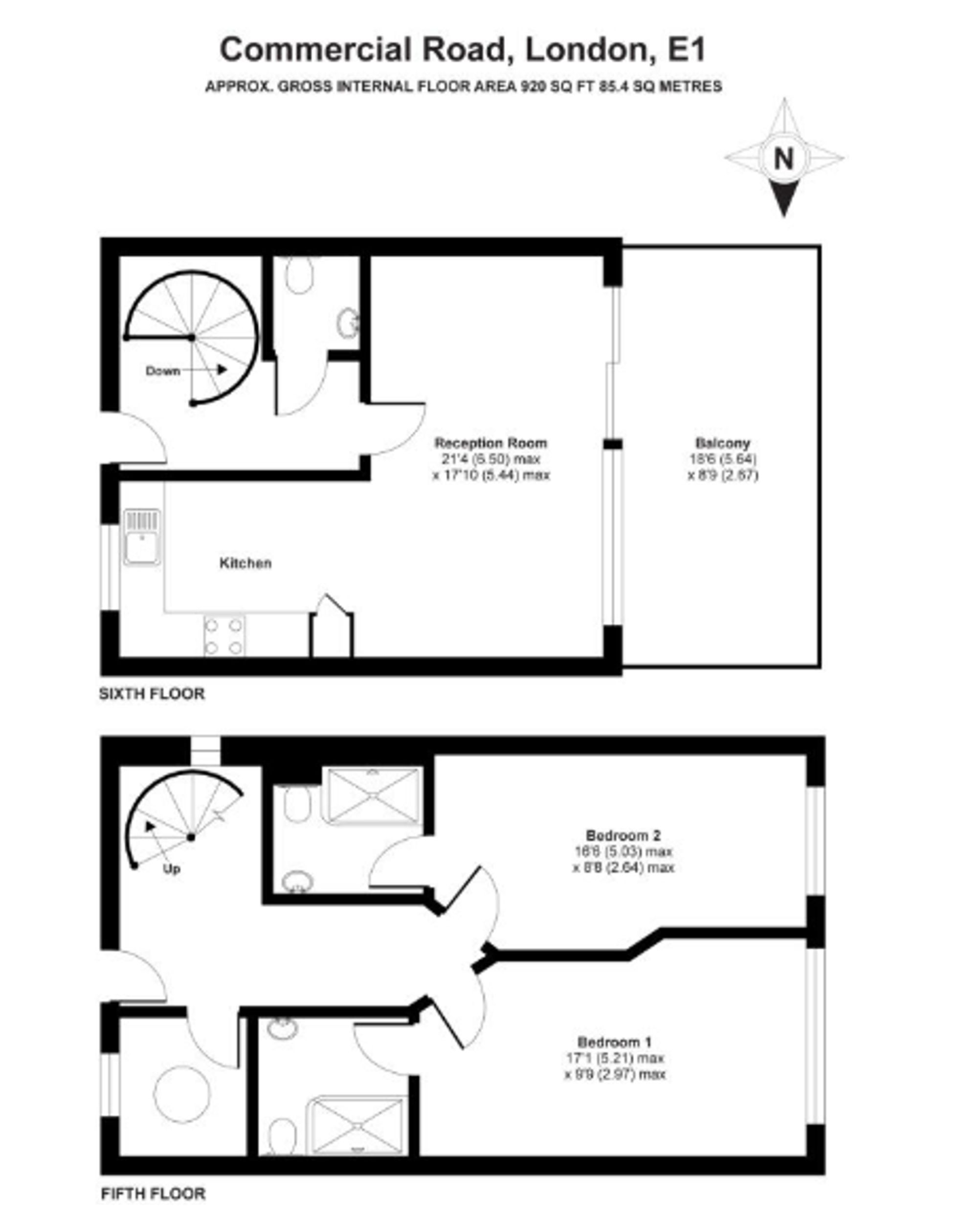 Flat 501, Danestone Court, London floorplan