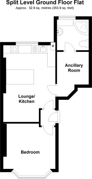 Flat 1, 58 Dover Road, Folkestone floorplan