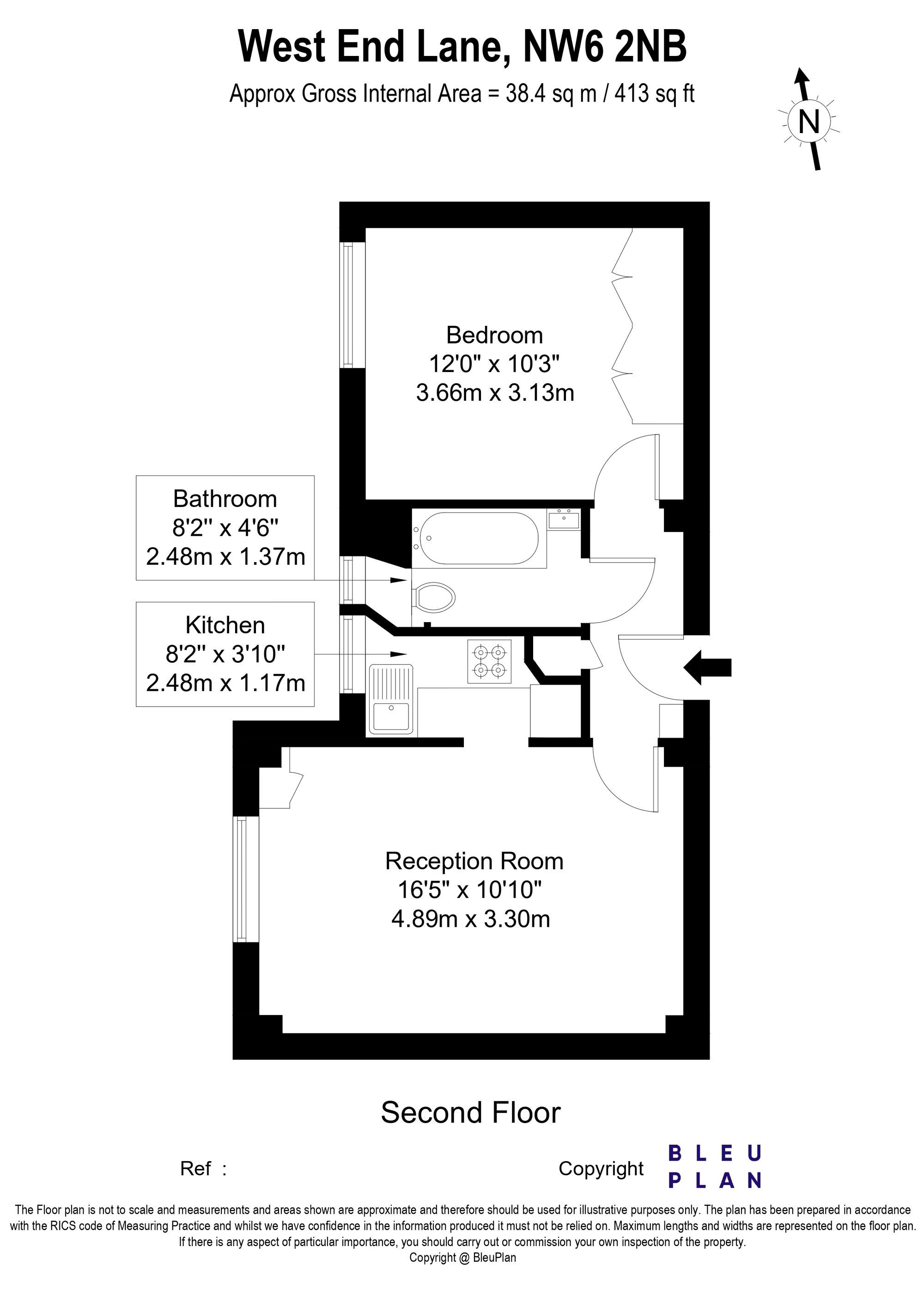 Flat 61, Embassy House West End Lane, London floorplan