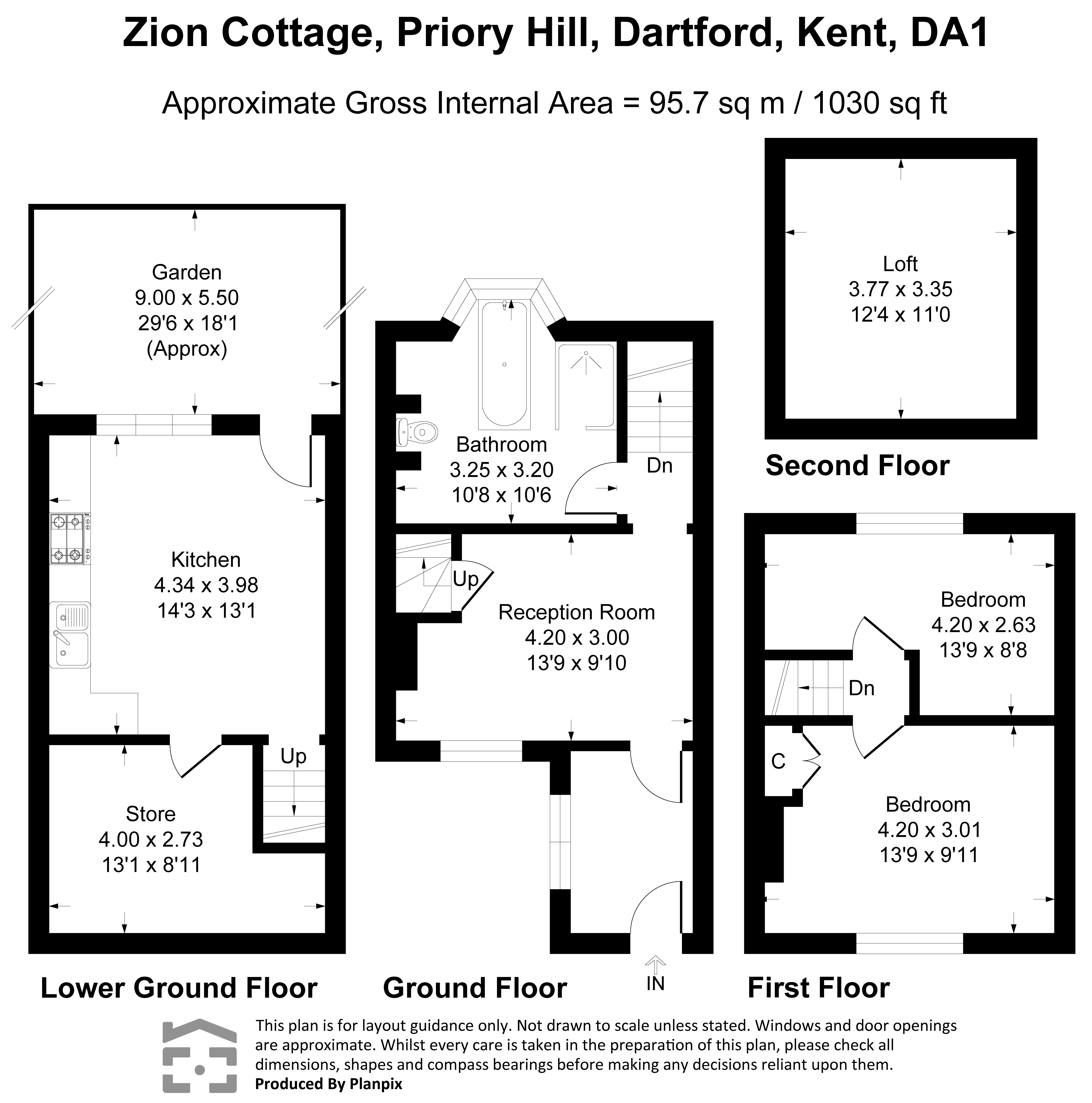 1 Zion Cottage,, Priory Hill, Kent floorplan