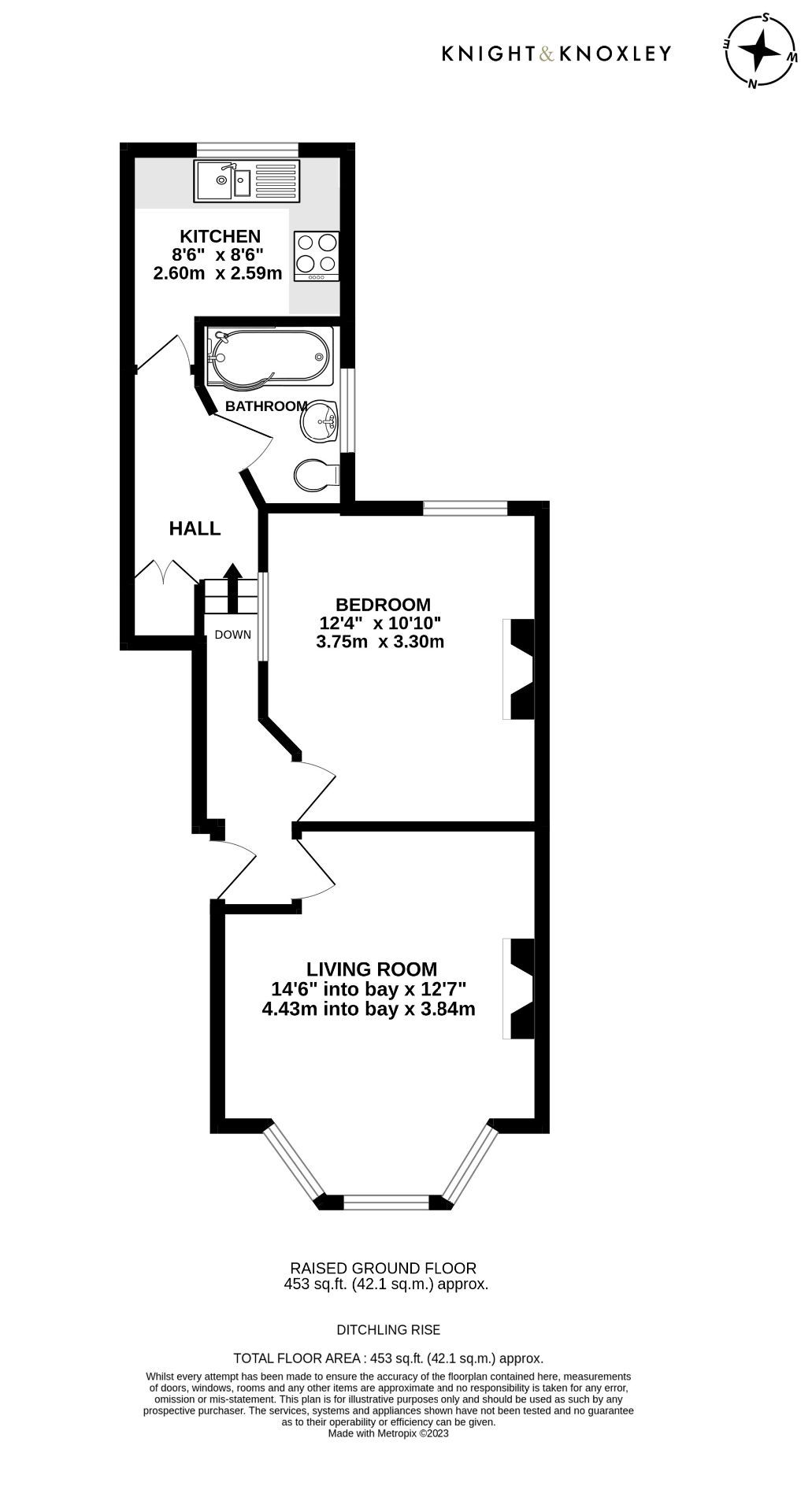 64 Ditchling Rise, Brighton floorplan