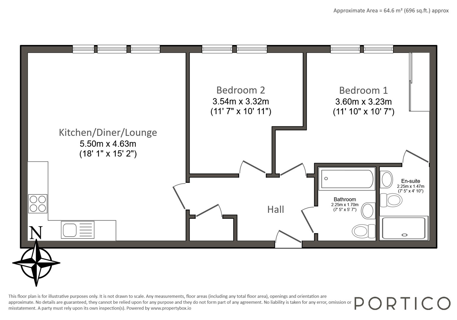 Flat 31 Hennessy Court, 127, Leyton Green Road, London floorplan