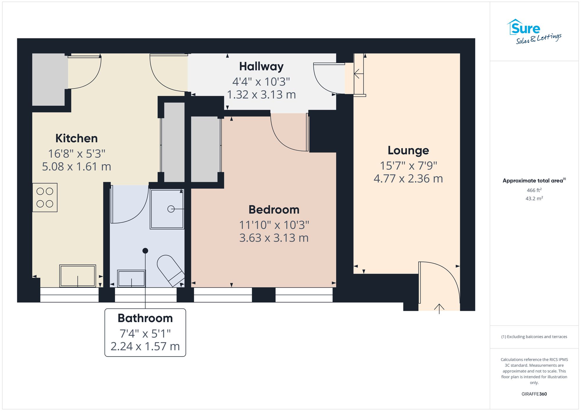Flat 1, 48 Bedford Street, Derby floorplan
