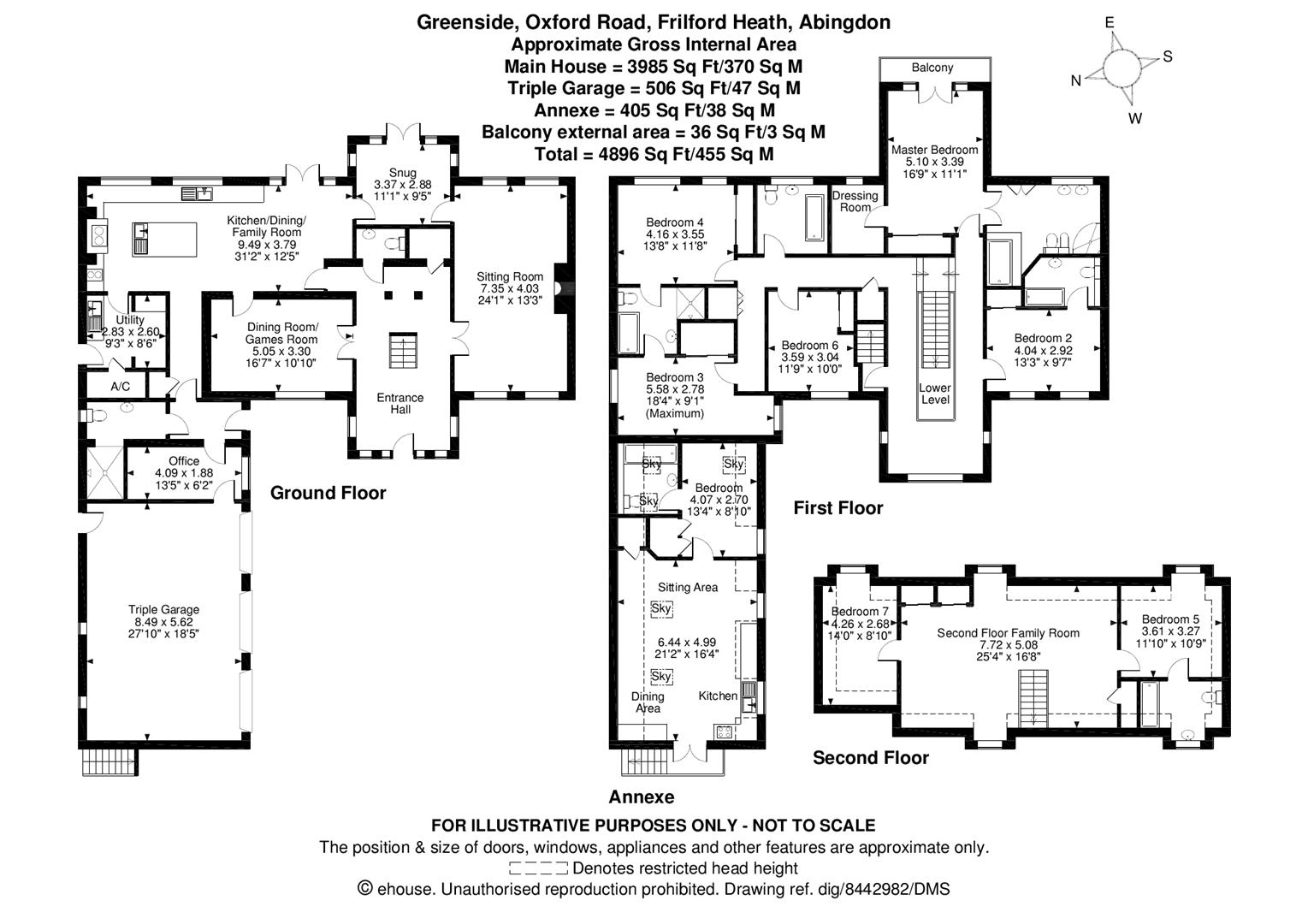 Oxford Road, Frilford Heath, Abingdon, Oxfordshire OX13, 7 bedroom