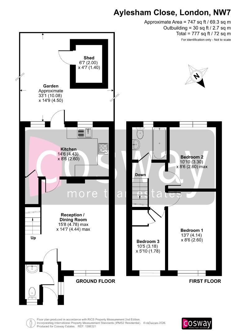 12, Aylesham Close, Mill Hill floorplan