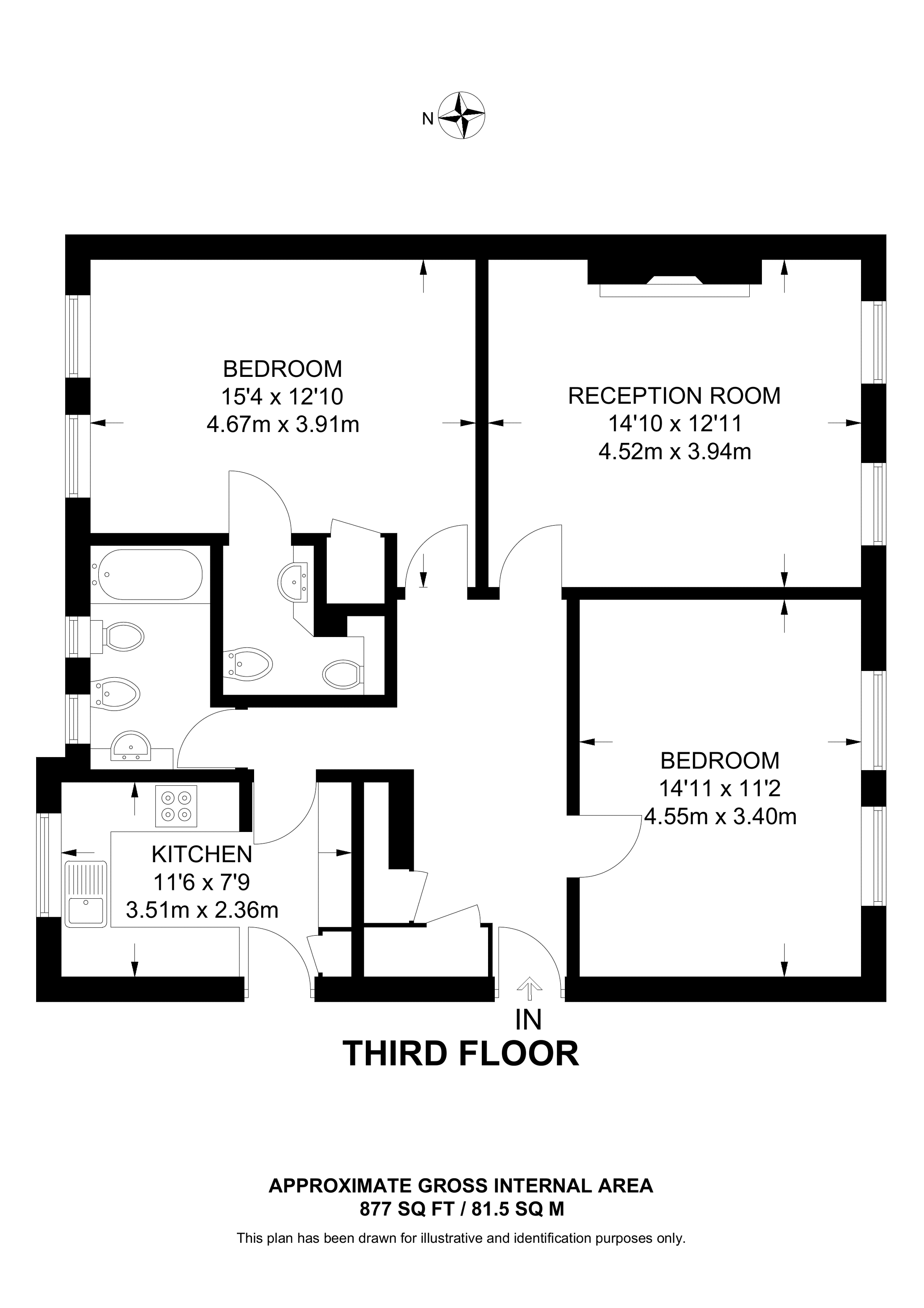 Wimbledon Park Side, Wimbledon Common, London SW19, 2 bedroom flat for