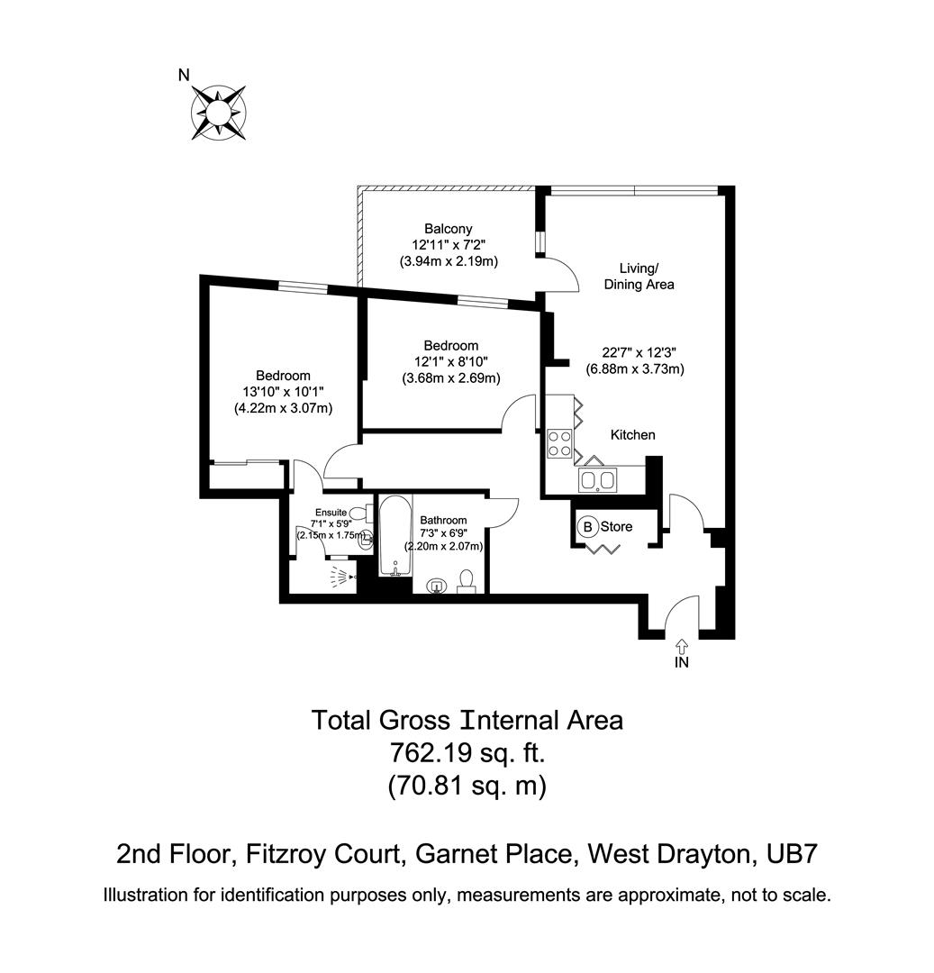 8 Fitzroy Court, 2 Garnet Place, West Drayton floorplan