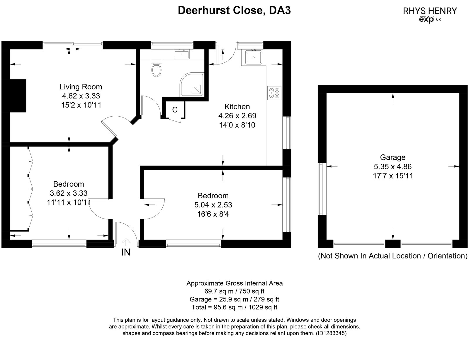 6, Deerhurst Close, Longfield floorplan