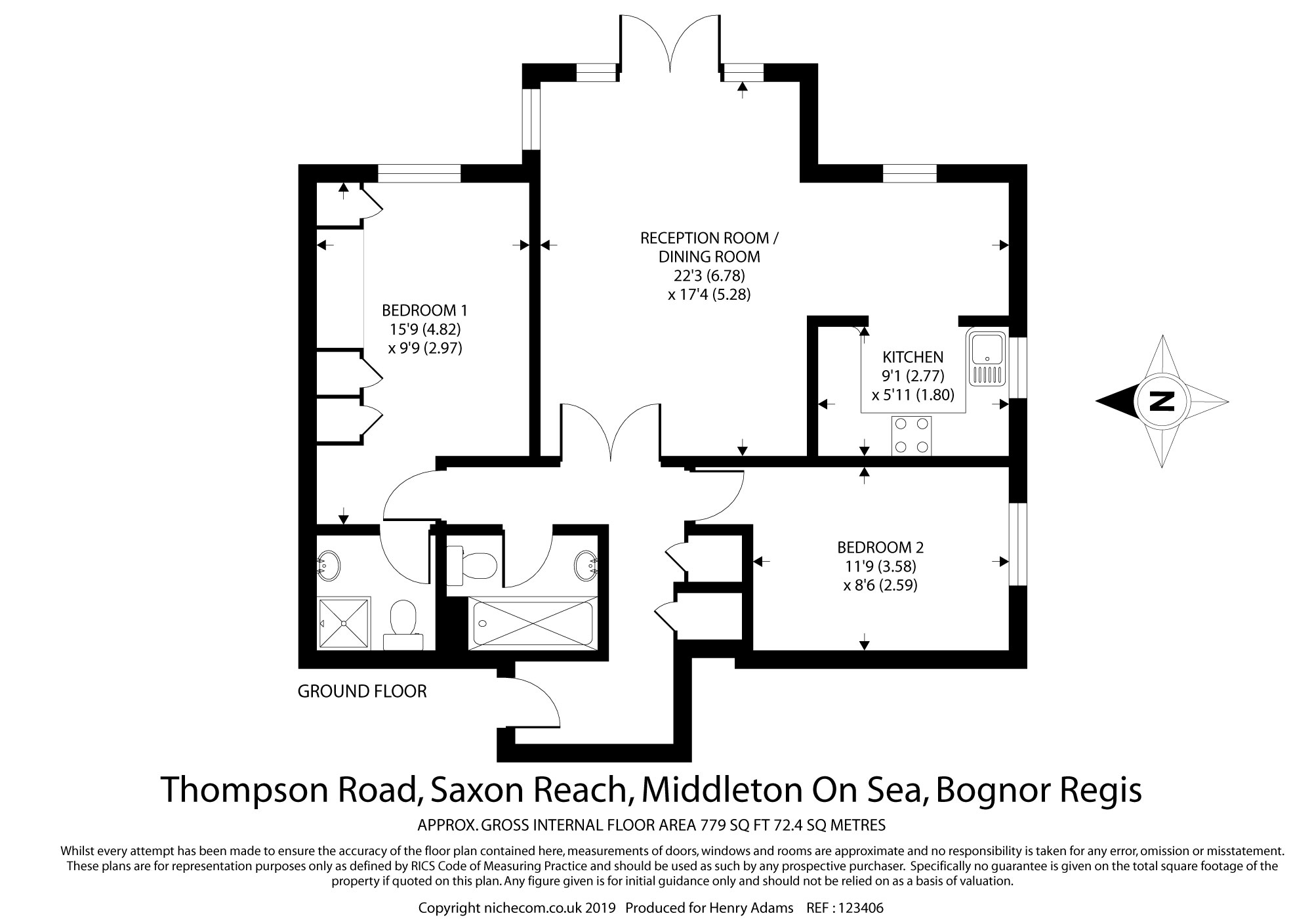 2 Bedrooms Flat for sale in Thompson Road, Saxon Reach, Middleton On Sea, Bognor Regis PO22