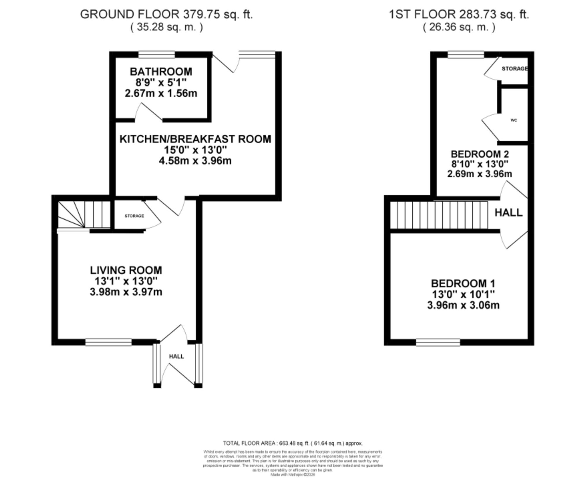 6 New Inn Row Cannock Road, Stafford floorplan