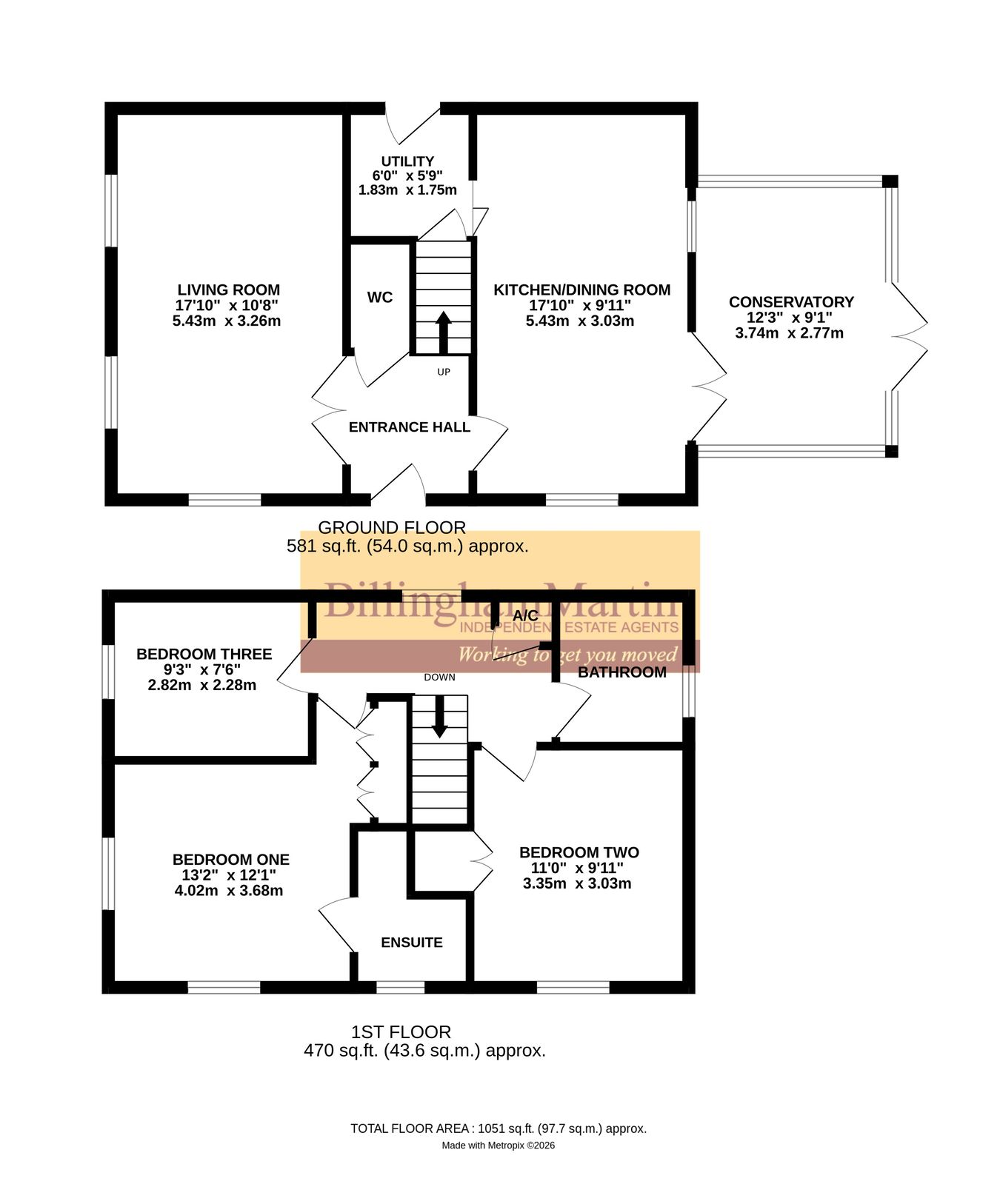 Sandy Lane, Farnborough floorplan
