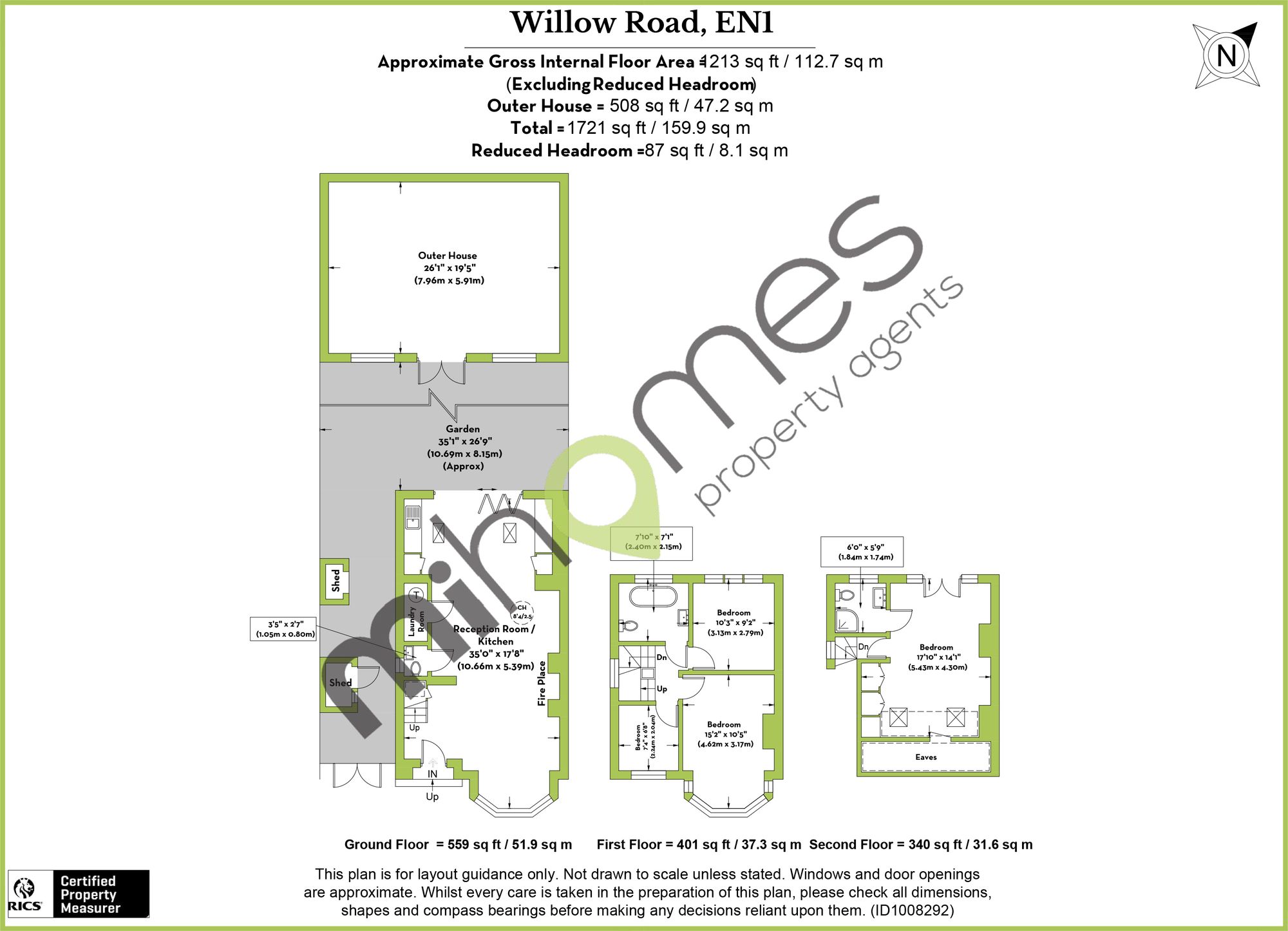 173 Willow Road, Enfield floorplan