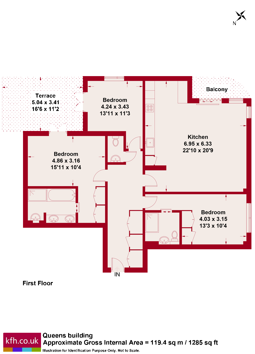 Flat 102 Queens Building,, Queensway, London floorplan