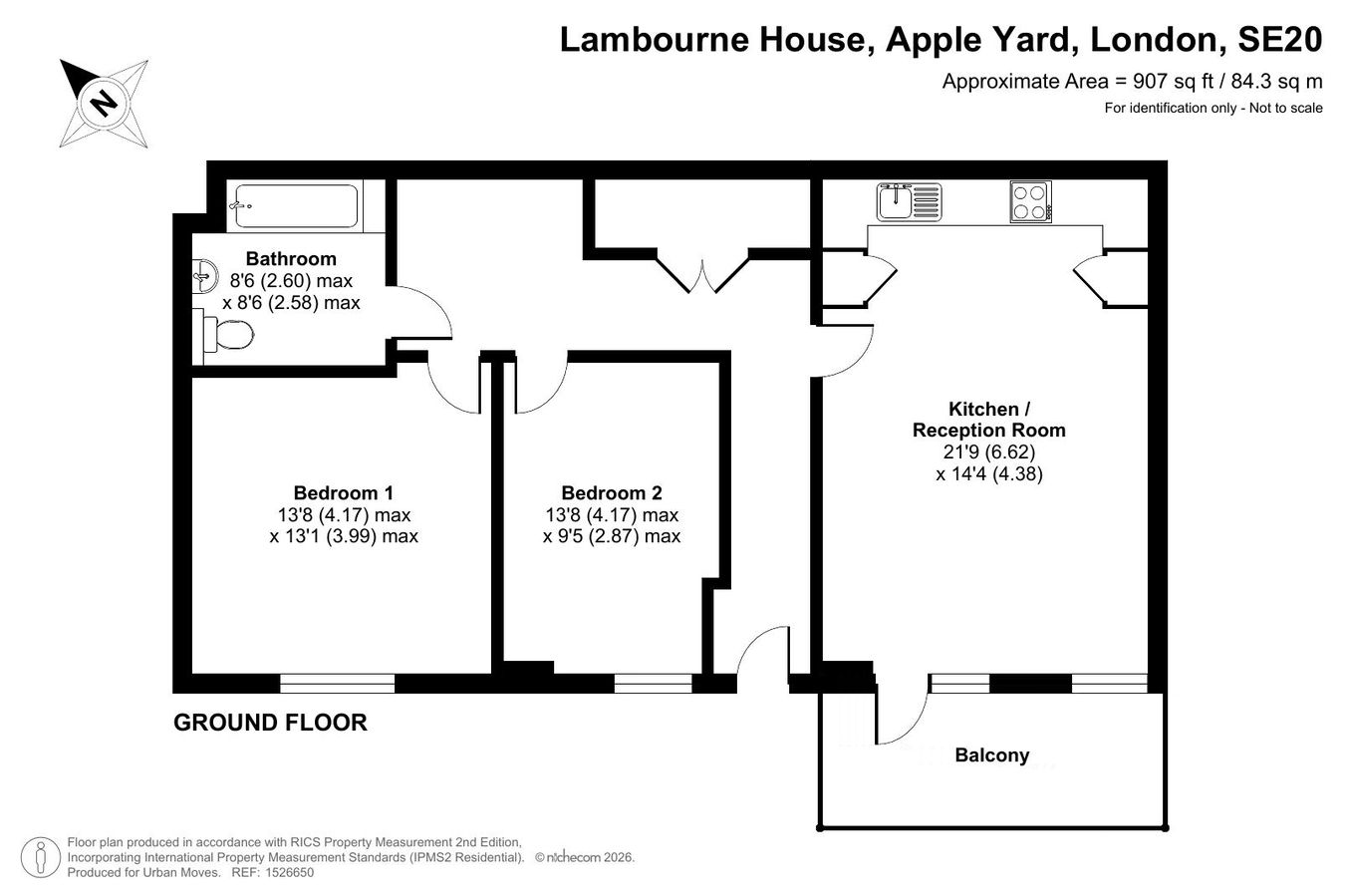 118, Lambourne House, London floorplan