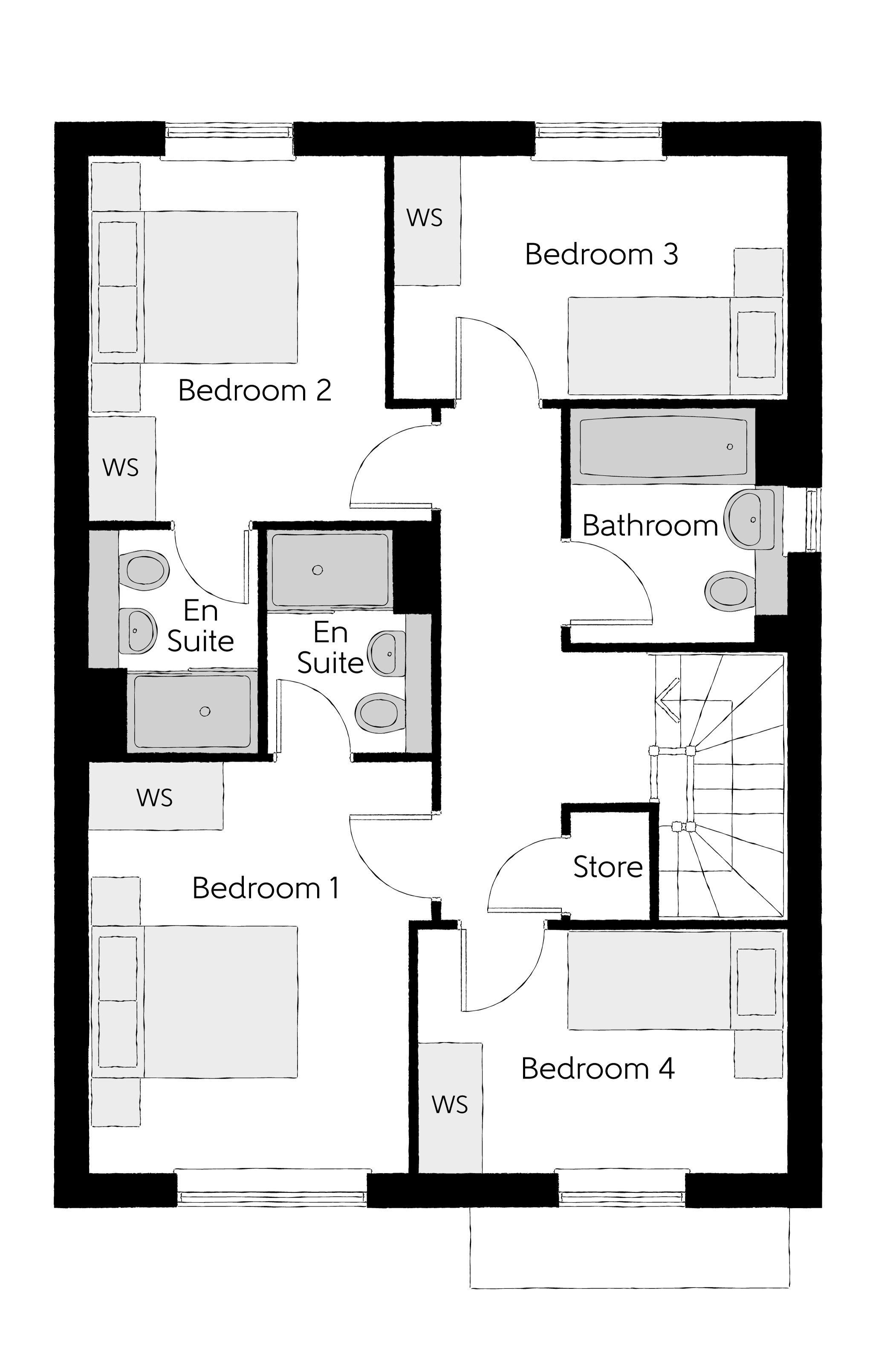 3, Off Front Street, Longframlington floorplan