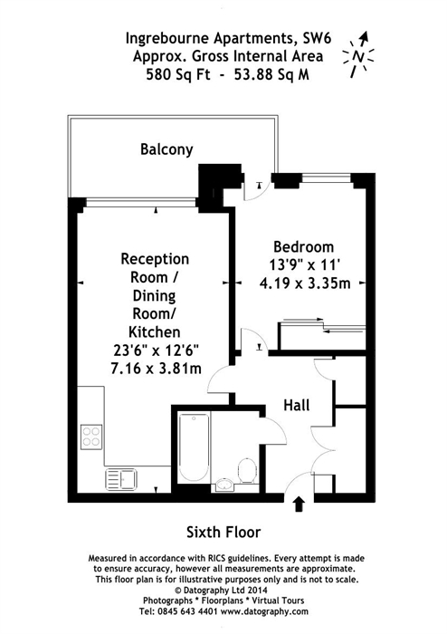51, Ingrebourne Apartments, Fulham floorplan