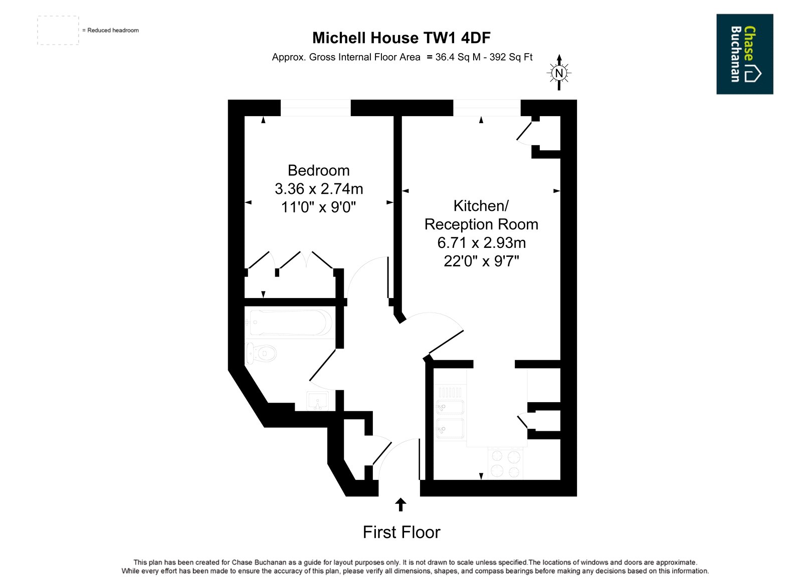 Flat 4 Michell House, 91, Heath Road, Twickenham floorplan